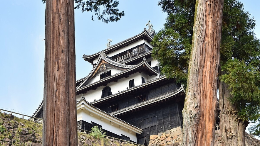 【松江城】最上階の天狗の間からは、松江市街や宍道湖などが一望できます。