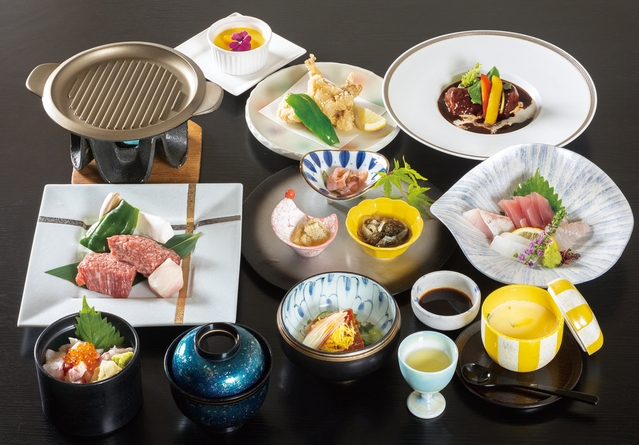 「華やぎ」宮崎牛赤身ステーキ×ふぐ唐揚げ