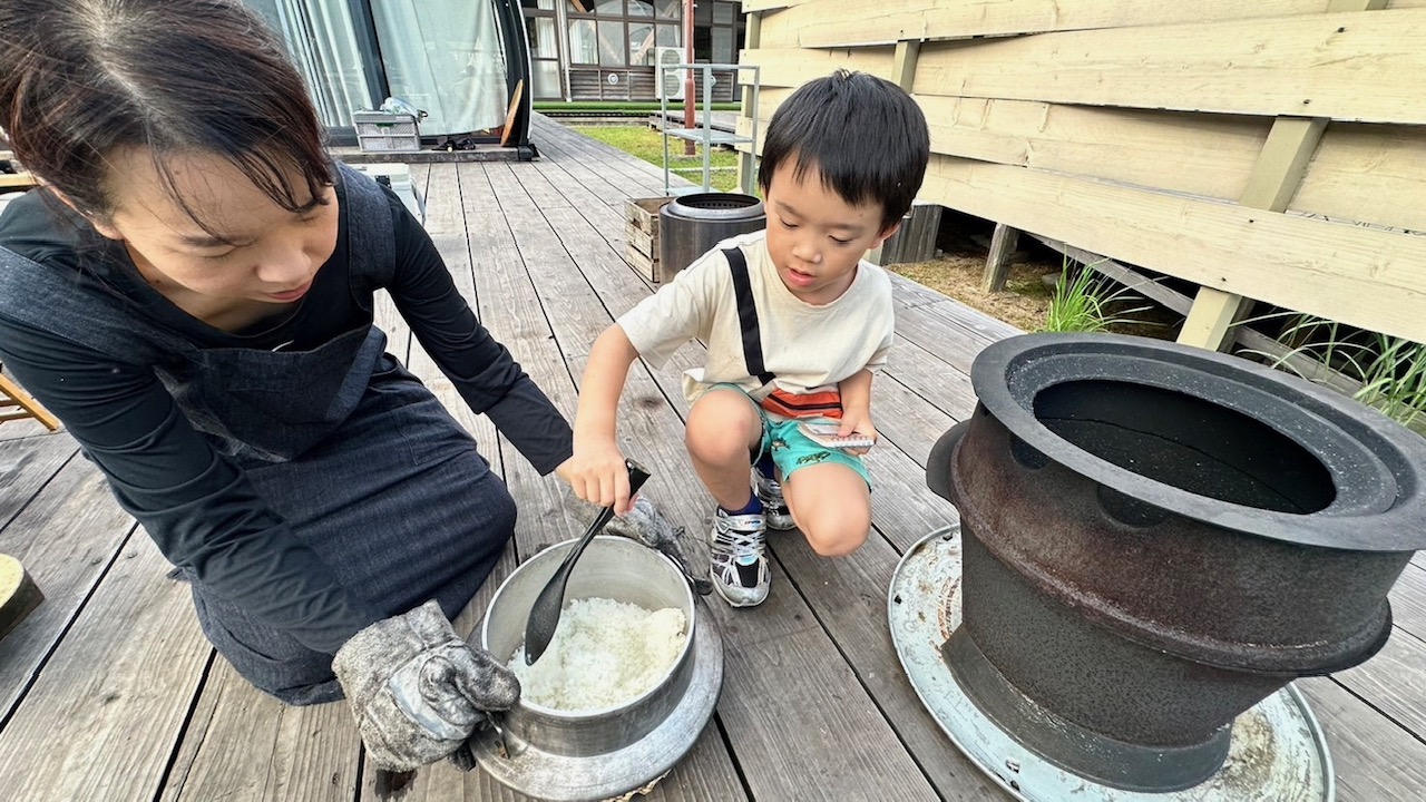 かまど炊き体験