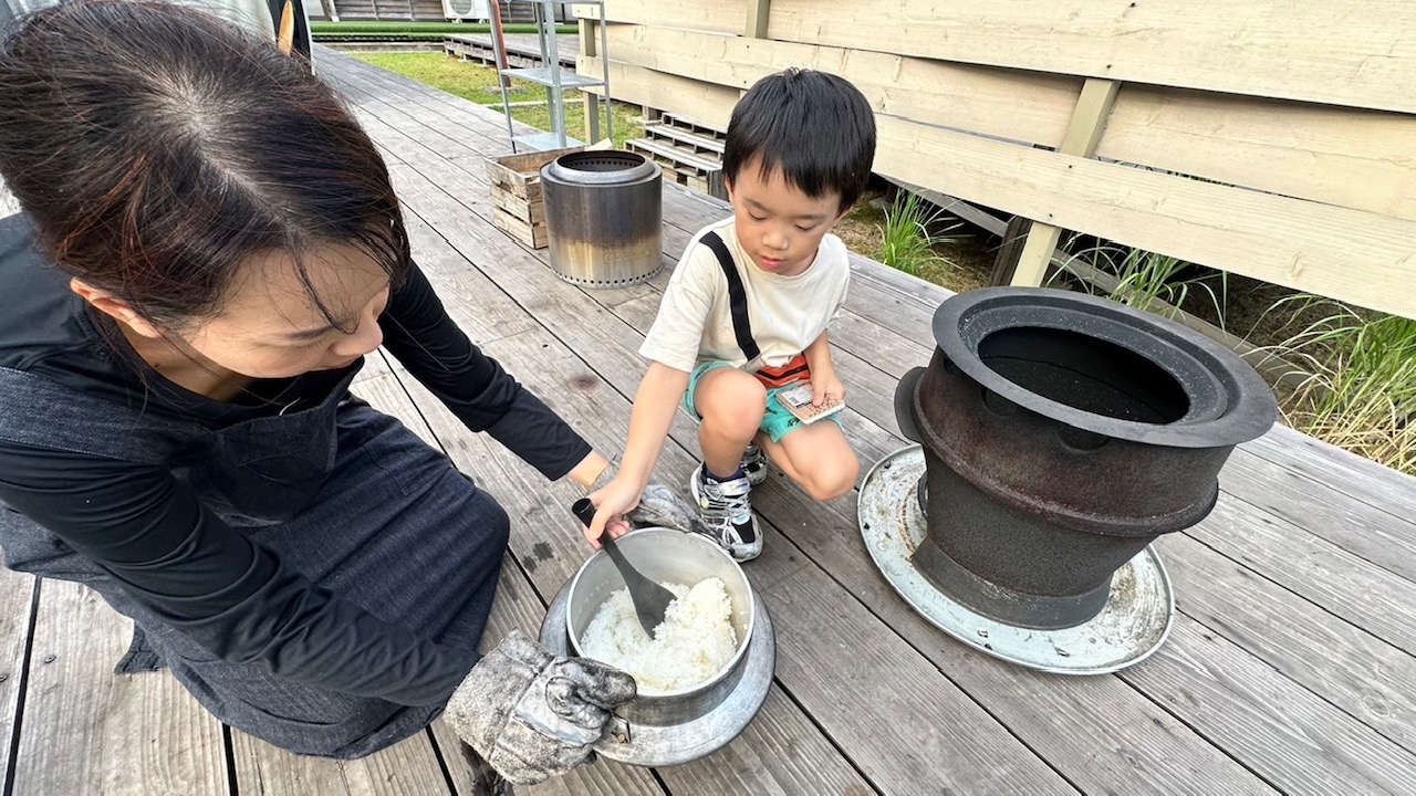 かまど炊き体験