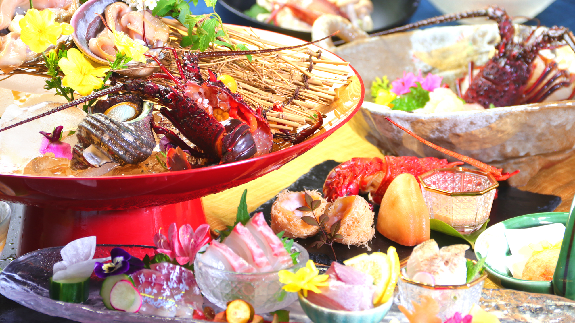 【伊勢海老祭り】 目にも鮮やか色とりどり。五感で楽しむ料理の数々(画像は一例です)