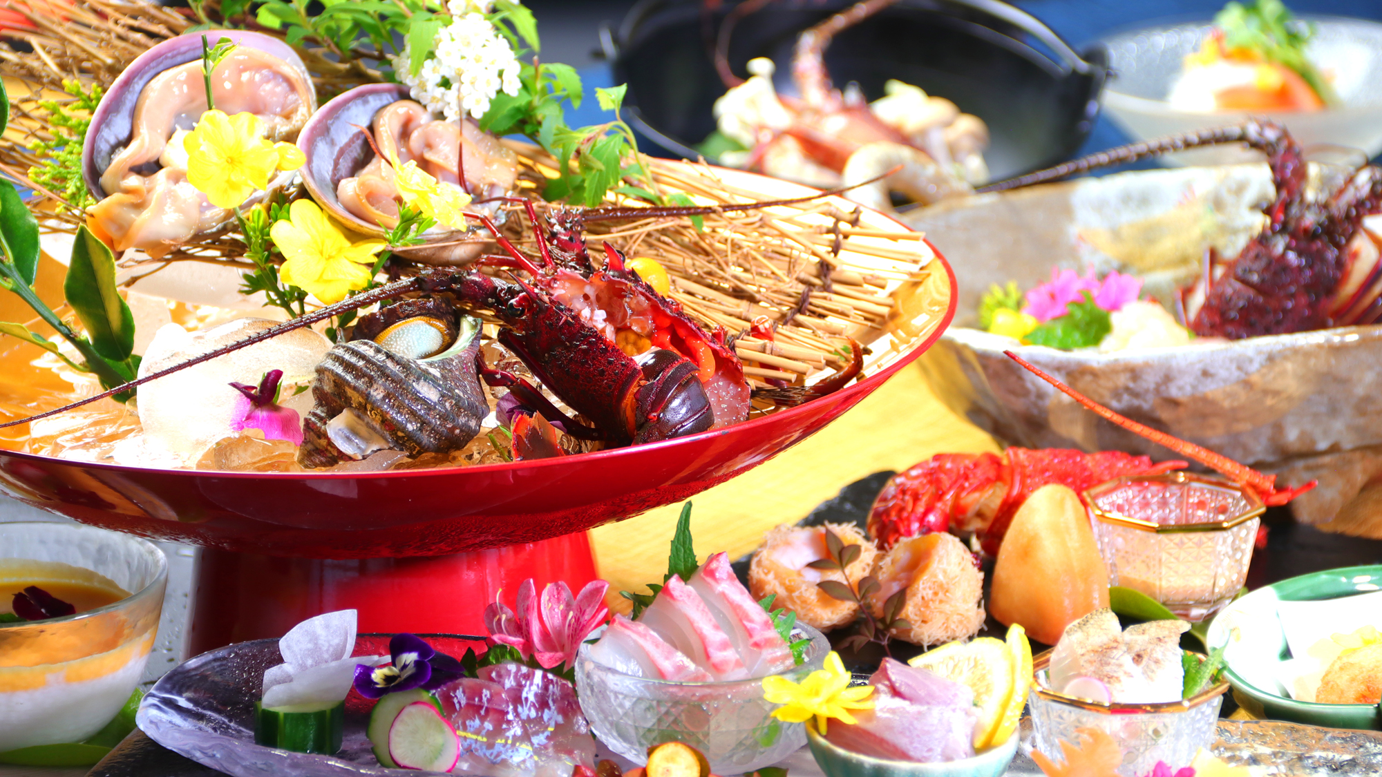 【伊勢海老祭り】季節を感じる豊富な料理内容。(画像は一例です)