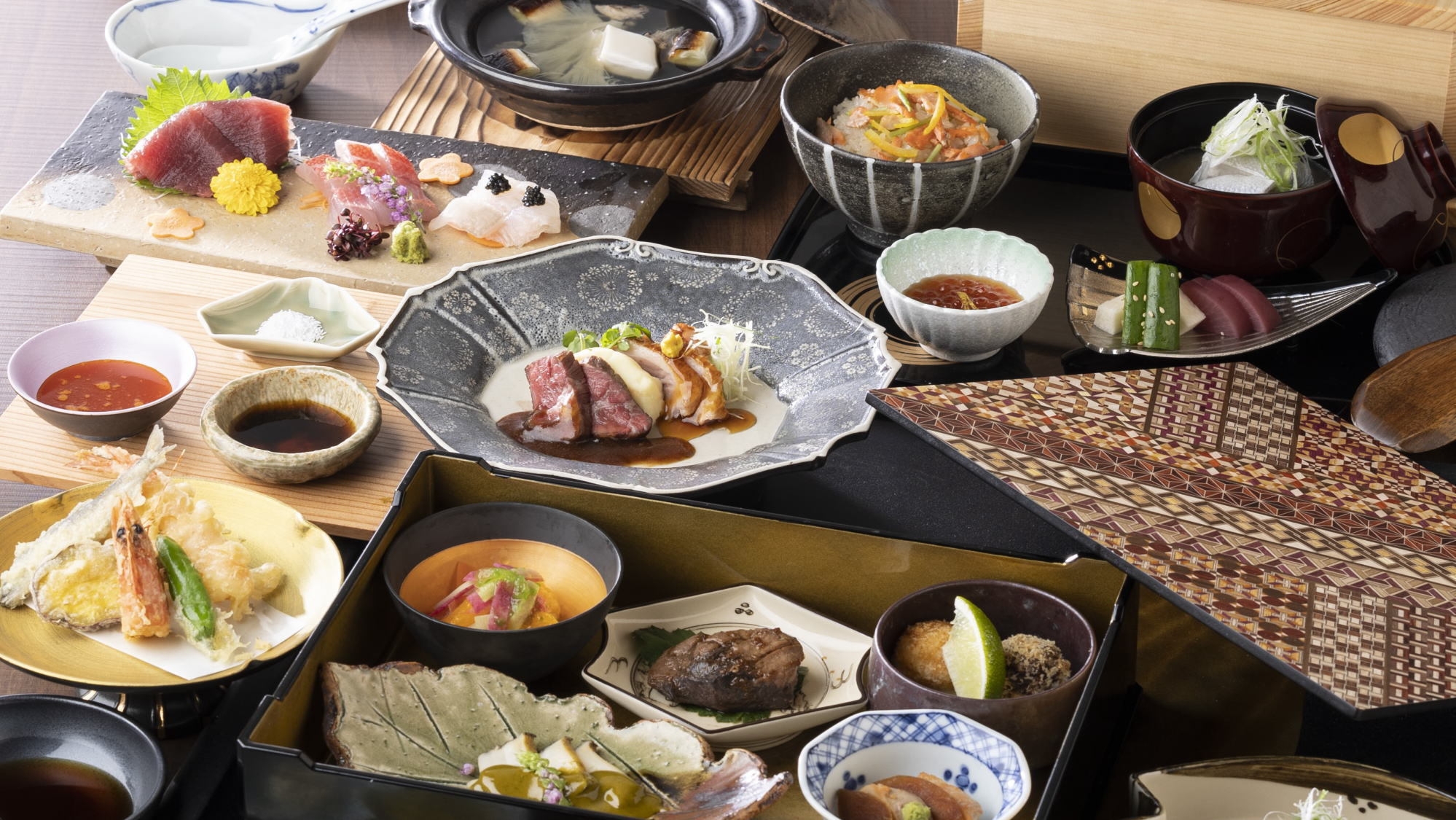 【アップグレード◇創作会席】＜ご夕食時間：17:30〜19:00＞旬の贅を盛り込んだ渾身の会席コース