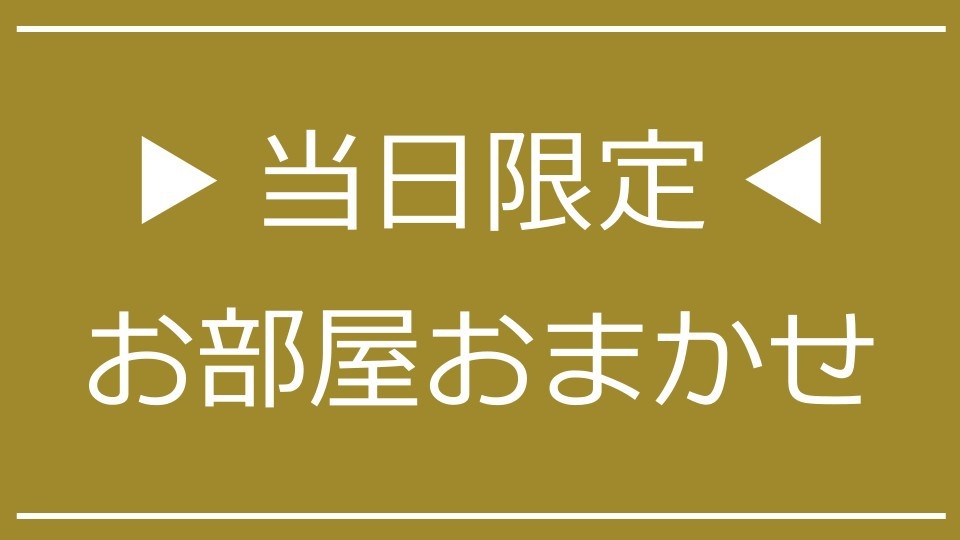 【当日限定宿泊プラン】【素泊まり】お部屋選びおまかせ！部屋タイプ指定なしプラン