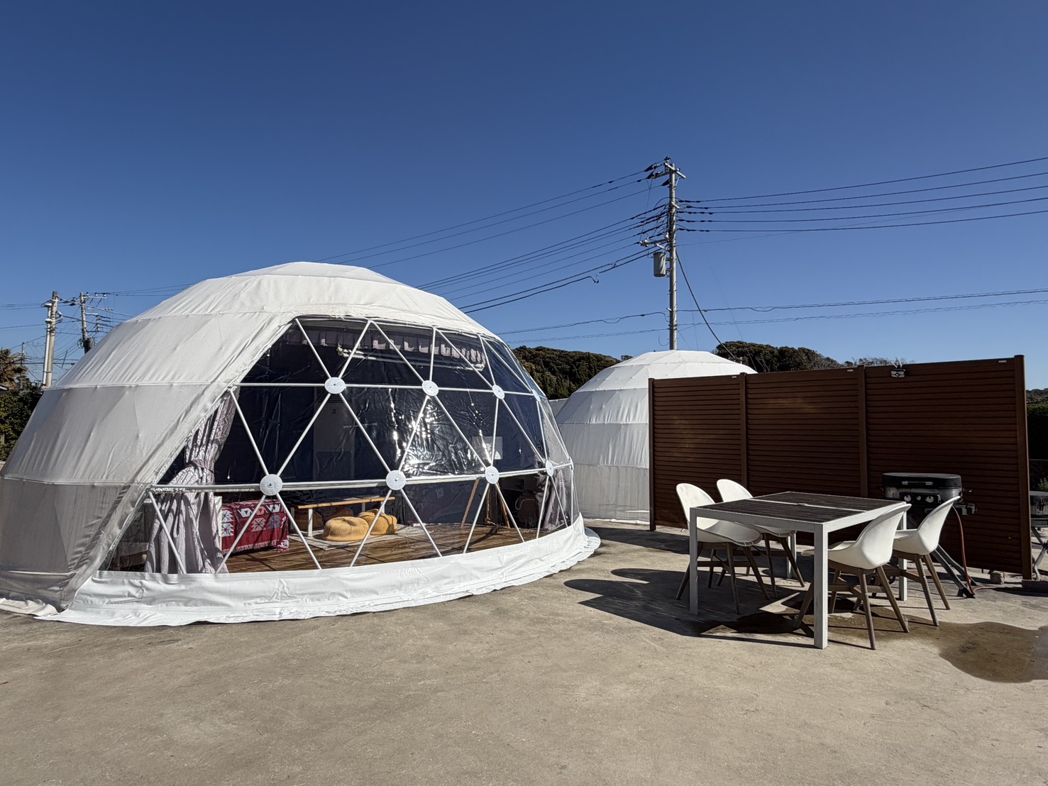 [ドームテント]専用スペースで楽しむプライベートBBQ