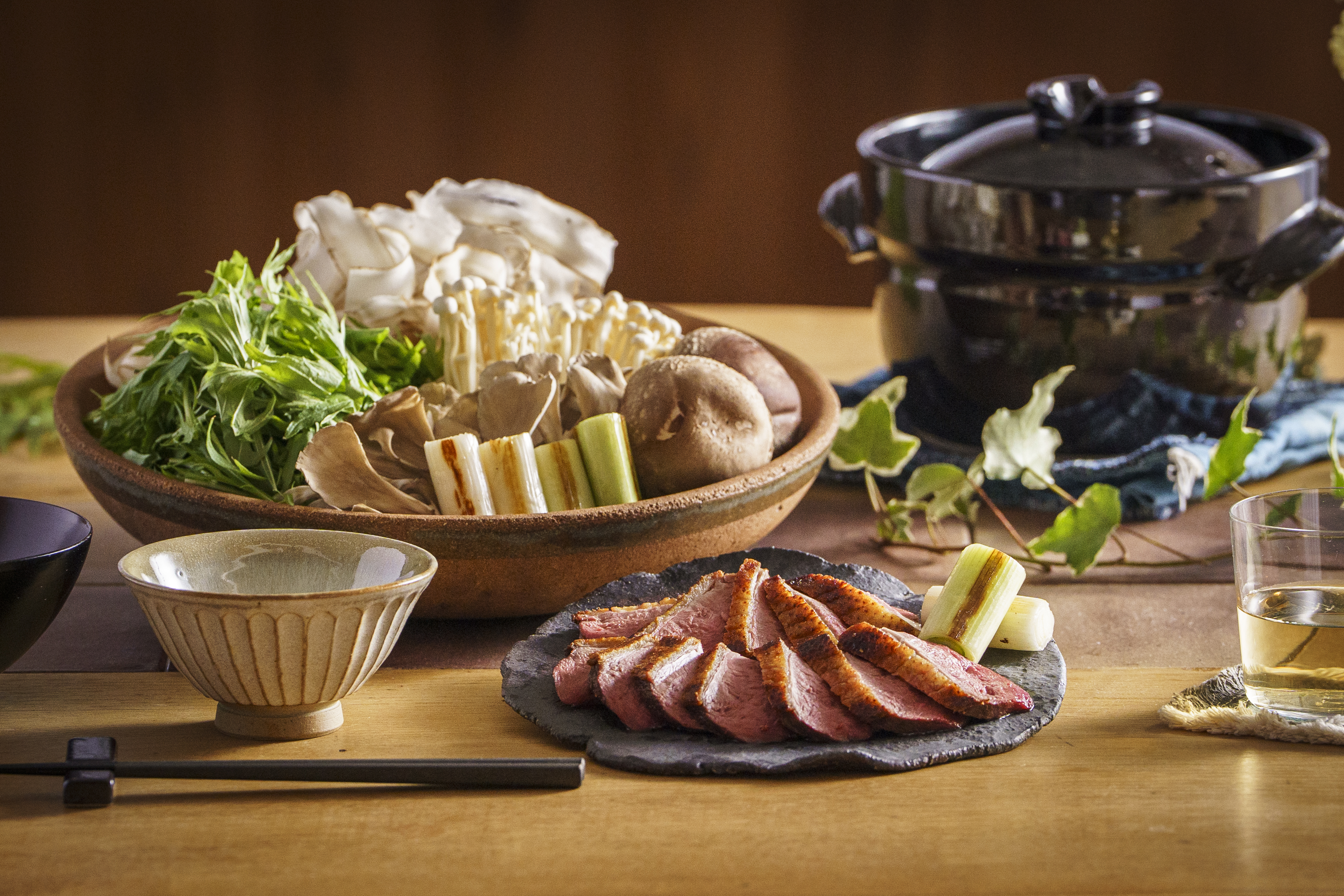 島根県産「えごま鴨の白味噌鍋」