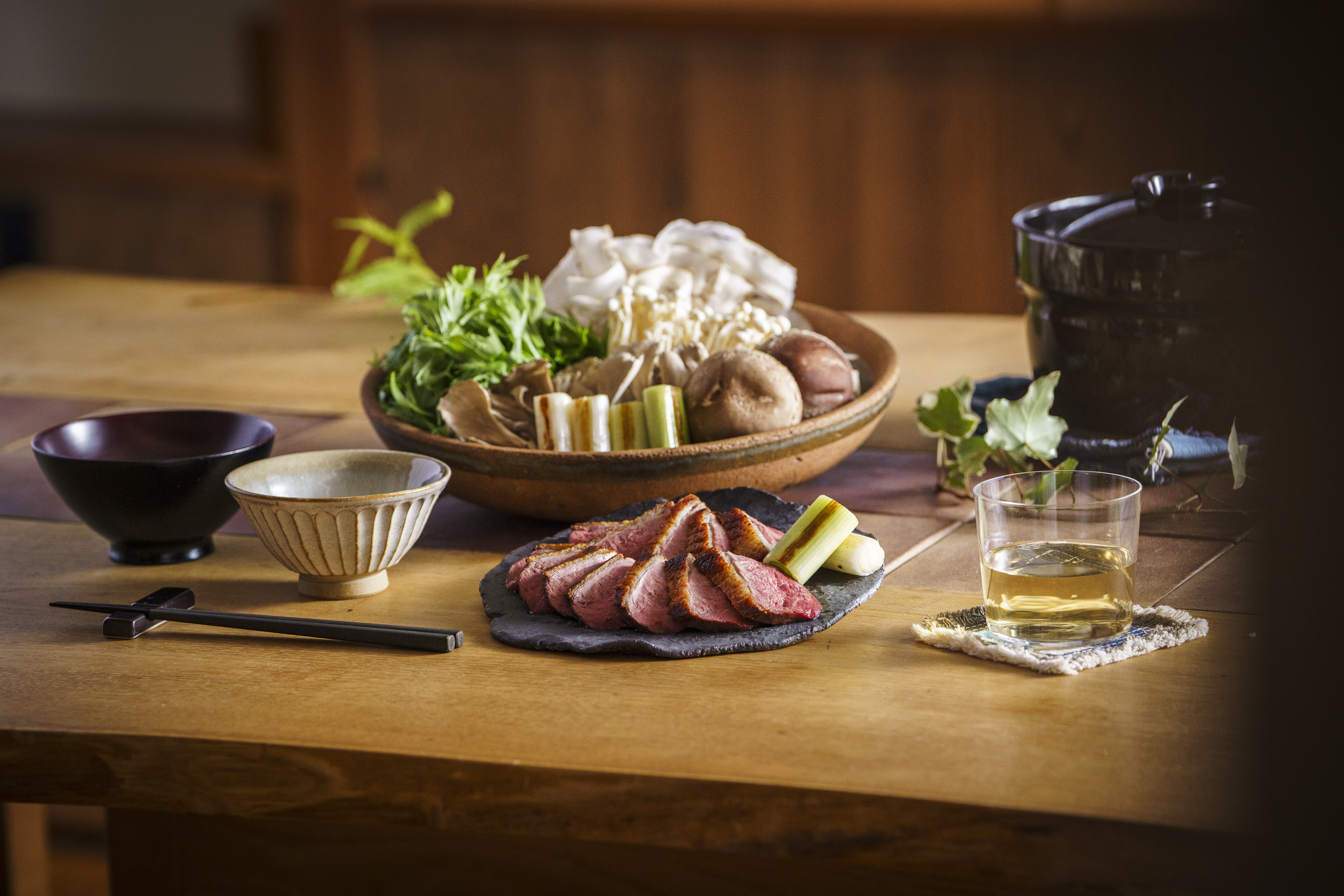 島根県産「えごま鴨の白味噌鍋」