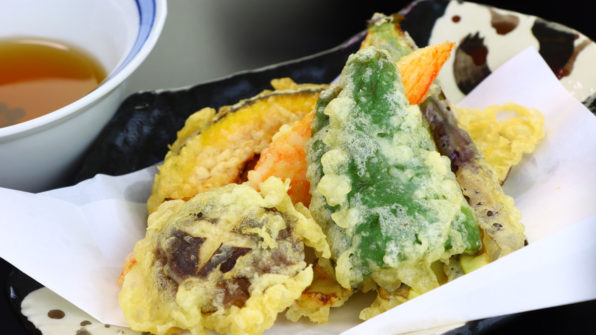 【夕食】ビジネスマン向けの天麩羅はお野菜中心