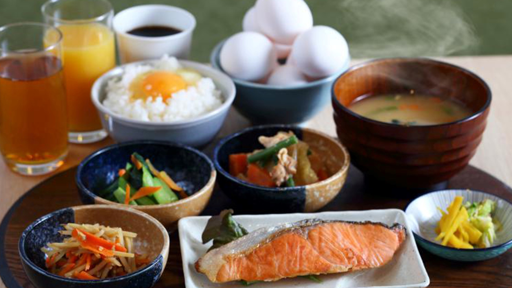 選べる3種の朝食プレート【和食】※ご飯・ドリンク・生卵おかわり自由