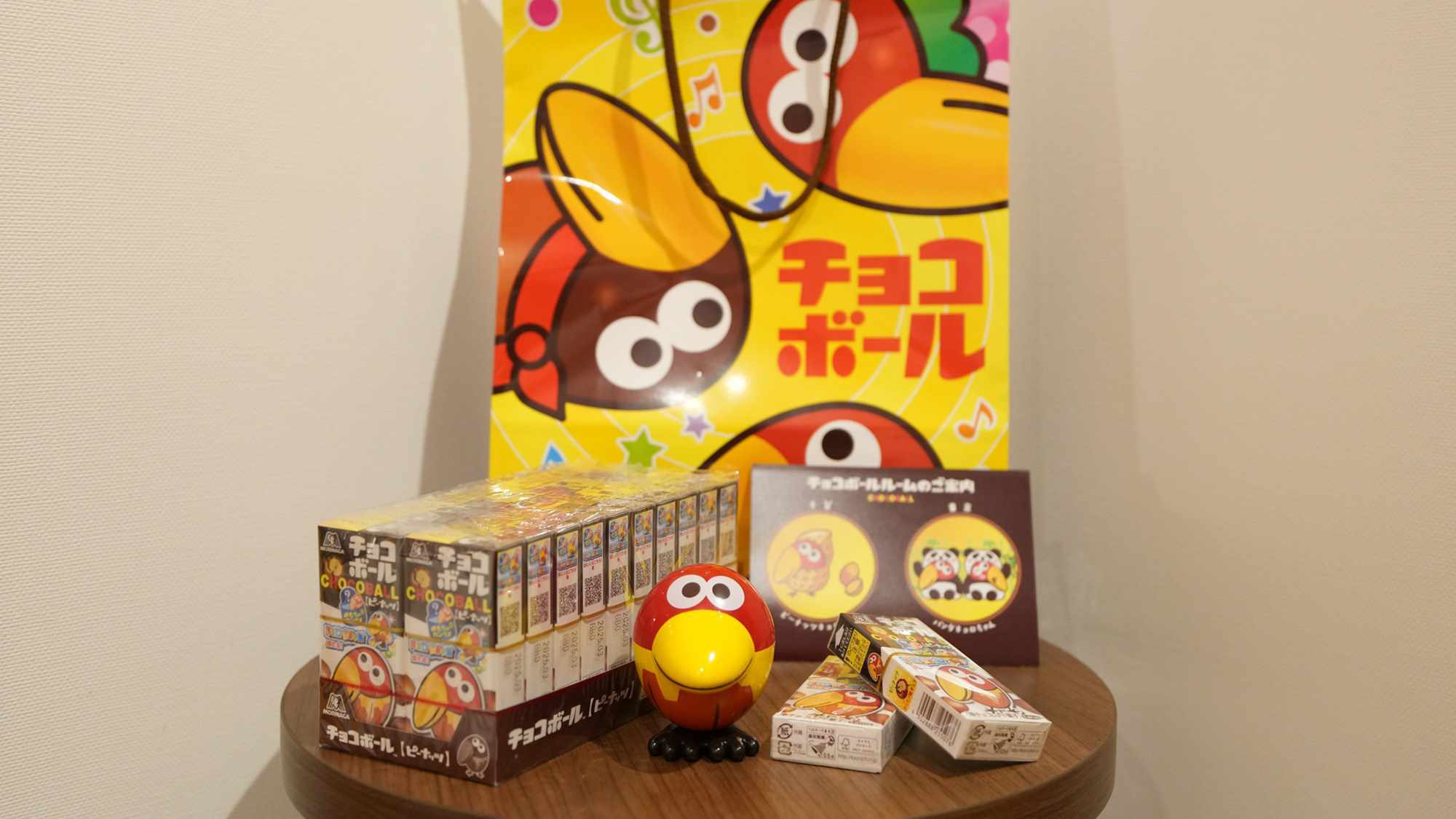 【極美品】 キョロちゃんファンクラブ ネクタイ プレミア 日本製 チョコボール 変なホテルプレミア名古屋 伏見駅前 キョロちゃんの【チョコボール