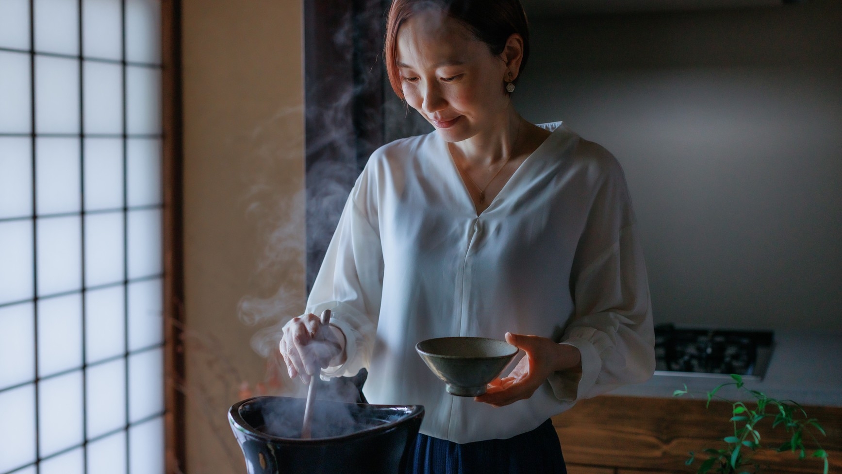 【朝食付き】土鍋でことこと、自分でのんびり炊く朝粥｜キッチン完備｜夕食は地元食材持ち込みで安心調理