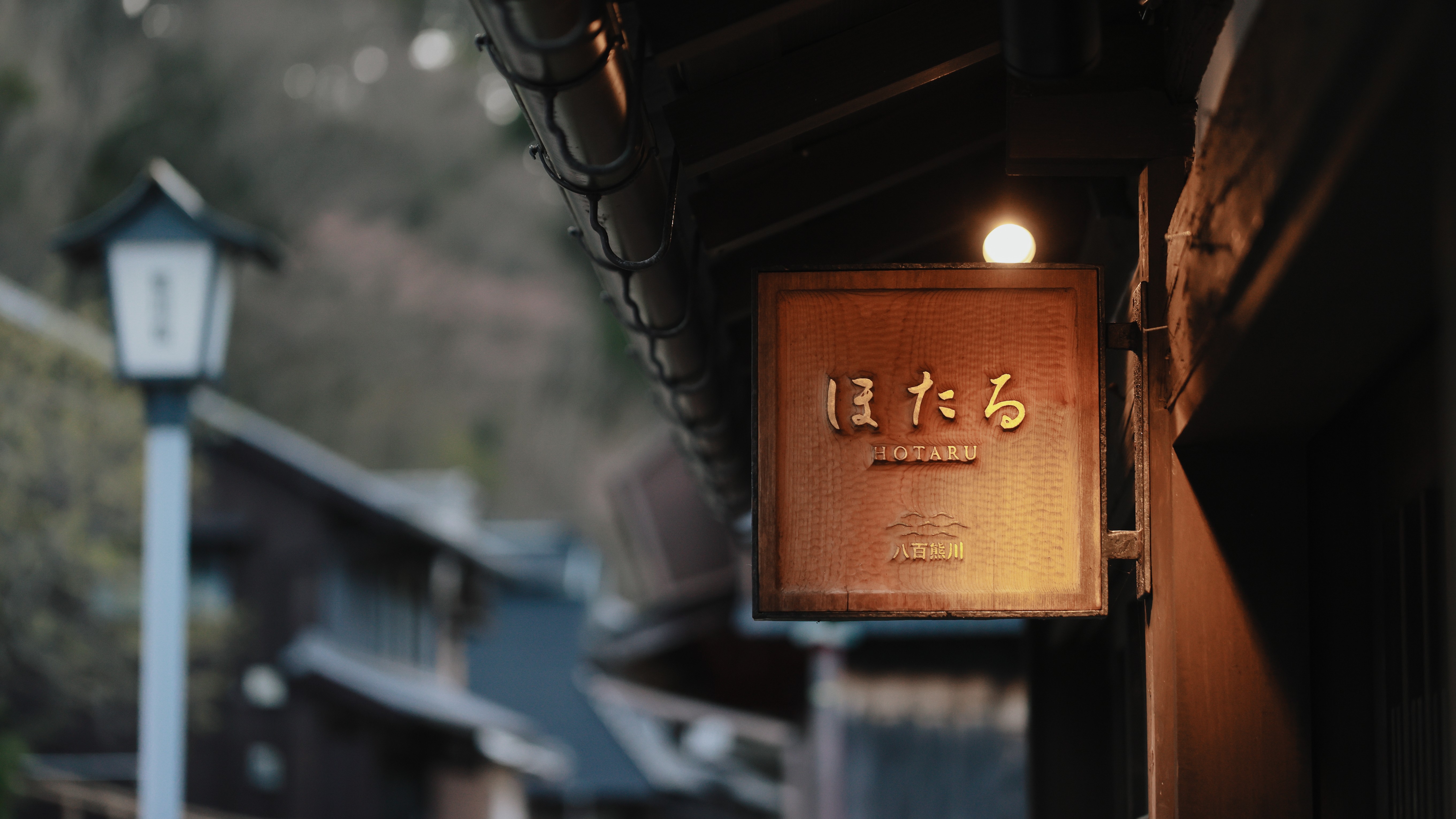 【ほたる】一棟貸し 木製看板