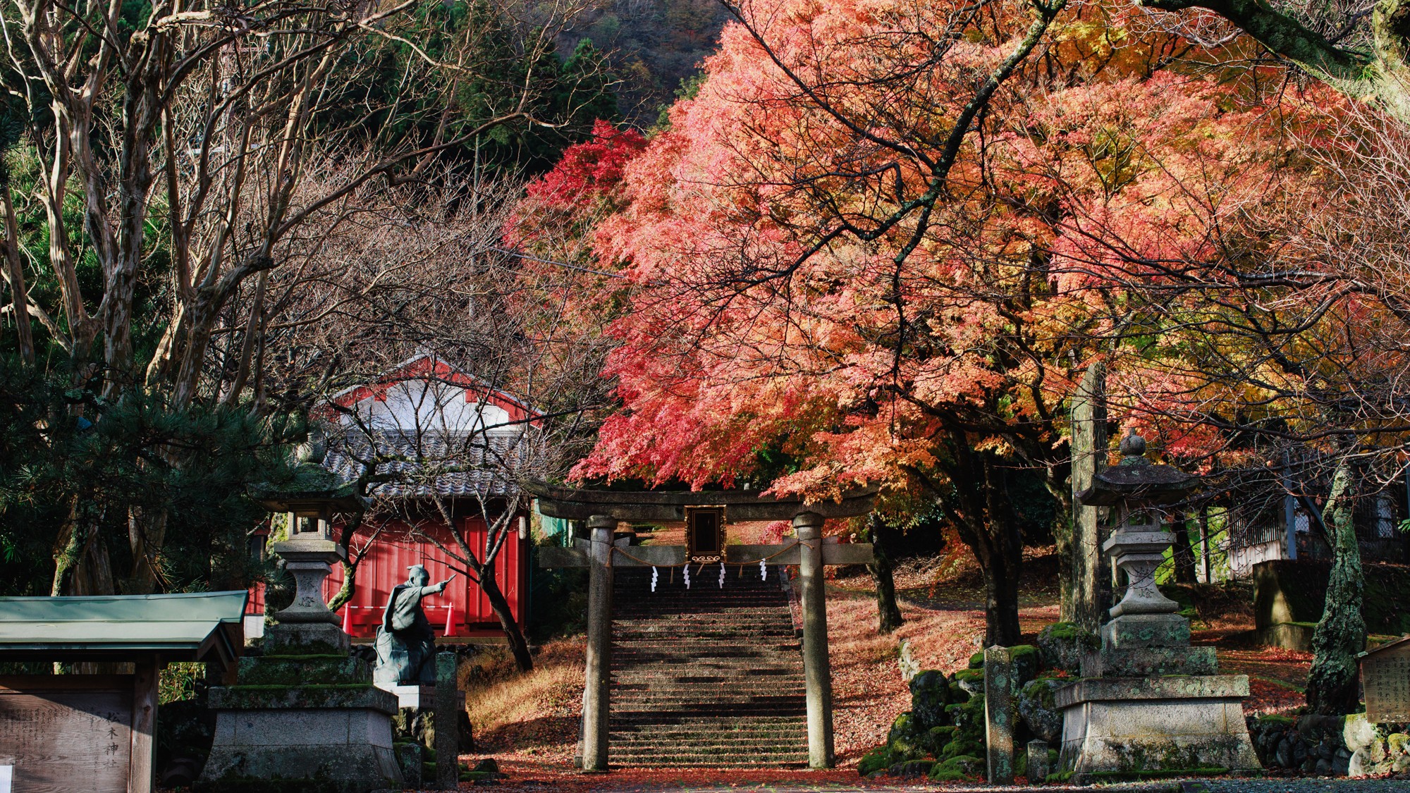 【文化財に指定された熊川宿の町並み】