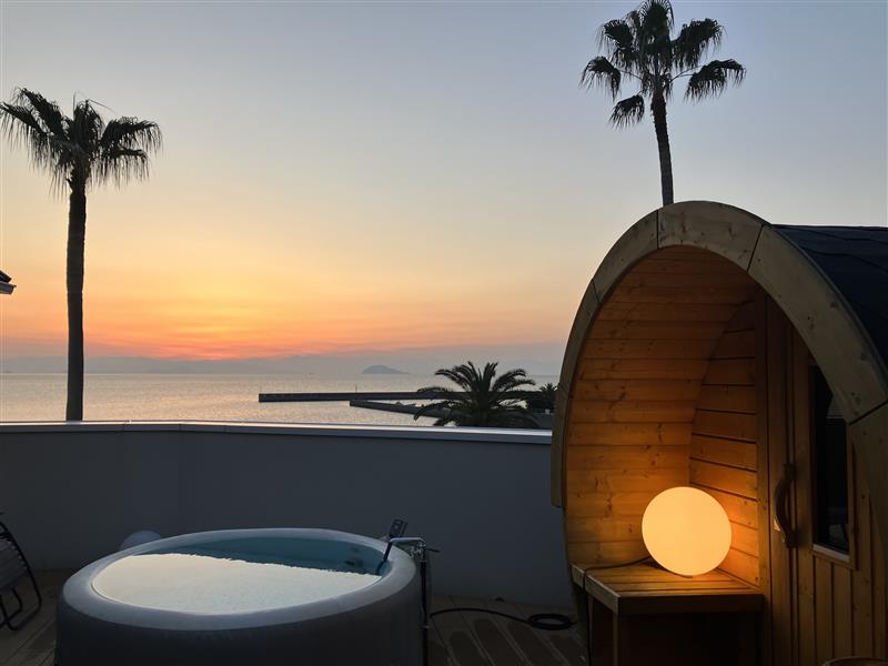 サウナスペースからの景色