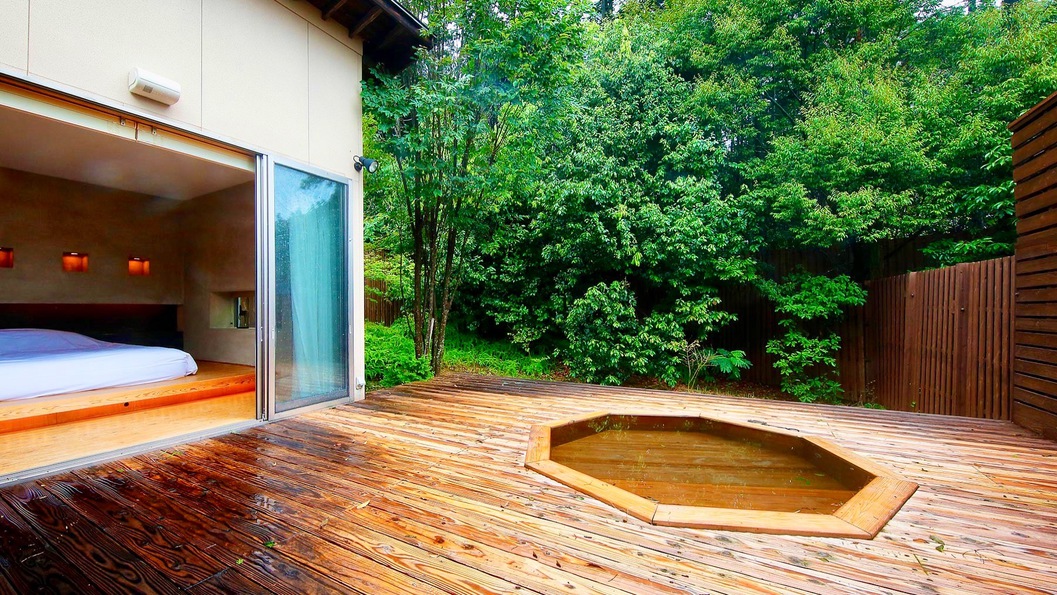 【 空 -sora- 】キングベッド／檜の八角形の露天風呂