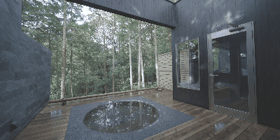 客室：森　露天風呂