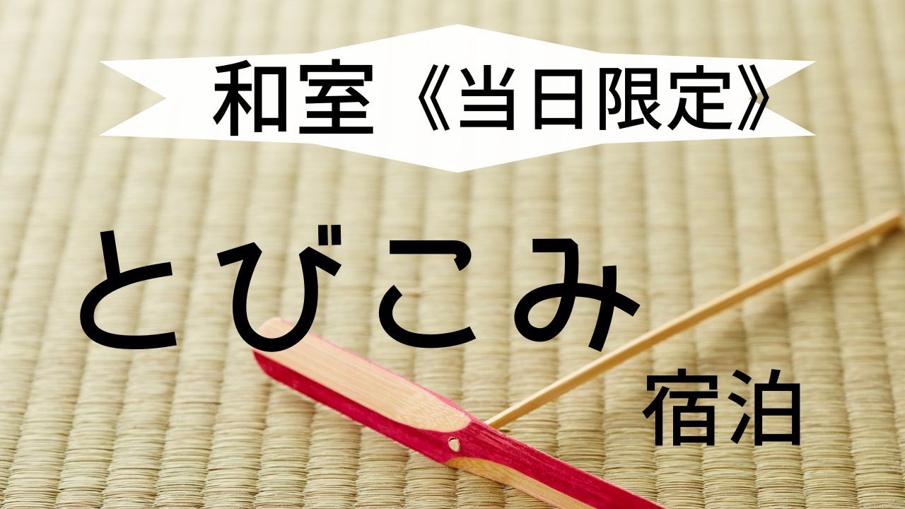■当日とびこみ価格！■　和室★全面畳　21時まで利用可の日帰り温泉に一番近い2階フロア　【素泊まり】