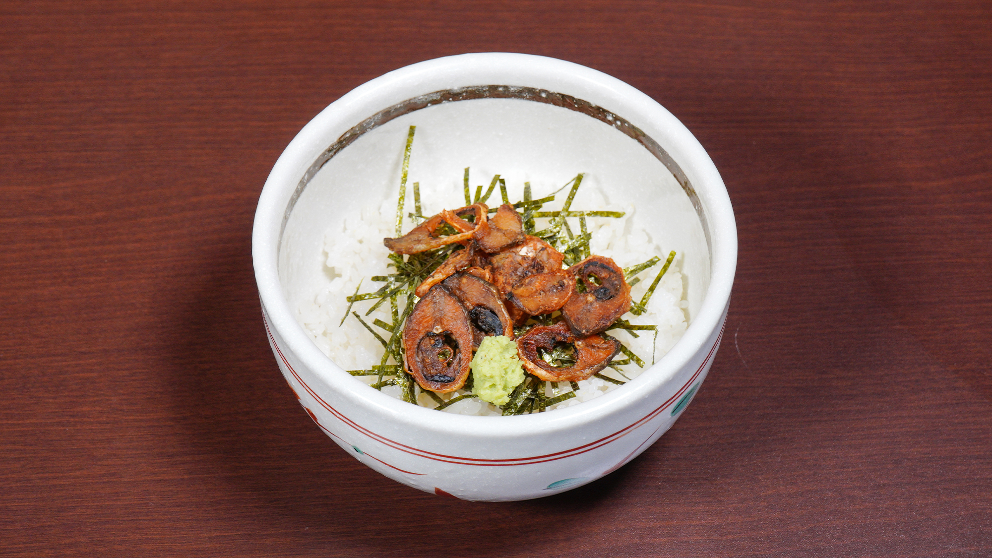 ■朝食バイキング一例　お茶漬け　鮎煎餅