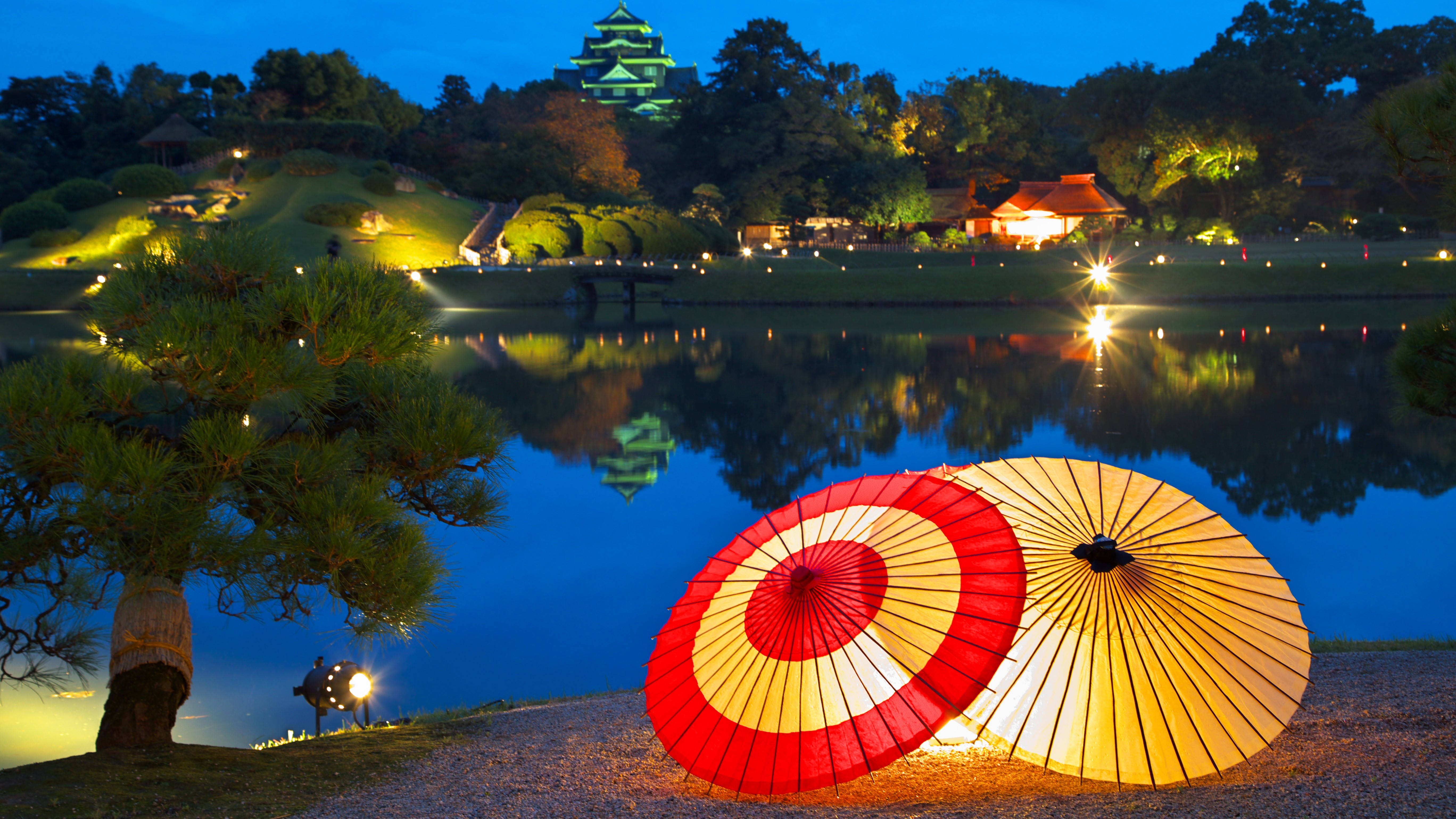 ■岡山後楽園 秋の幻想庭園