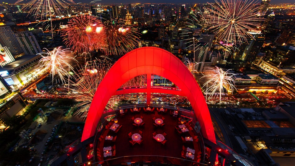 レストラン「Red Sky」(カウントダウン花火)