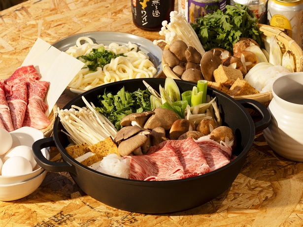 【冬季限定】1泊2食付き・厳選国産和牛を堪能する至福のすき焼きプラン／朝食はできたてホットサンド♪