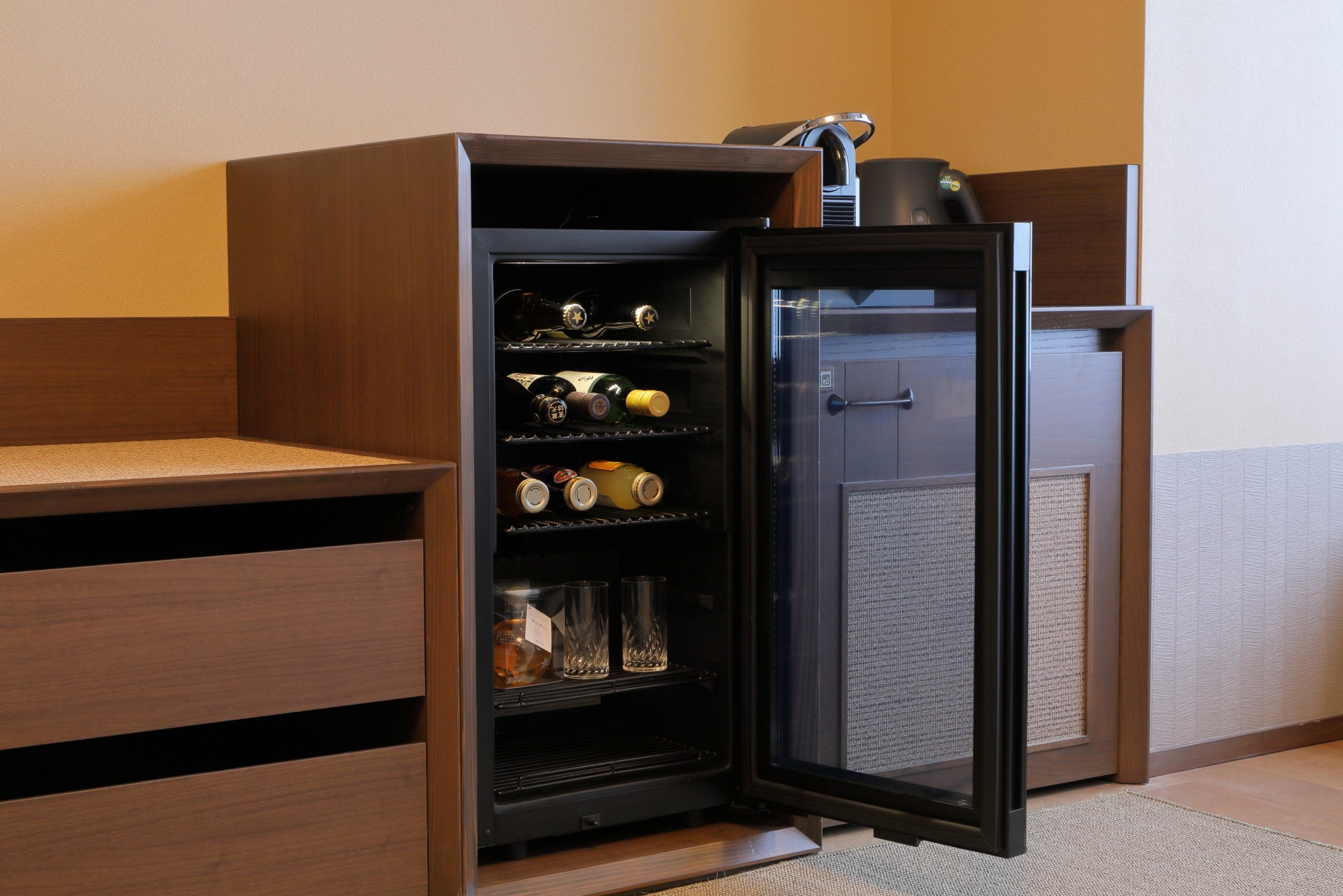 【癒庵＜YUAN＞ラグジュアリーツイン】ワインセラー・エスプレッソマシン完備