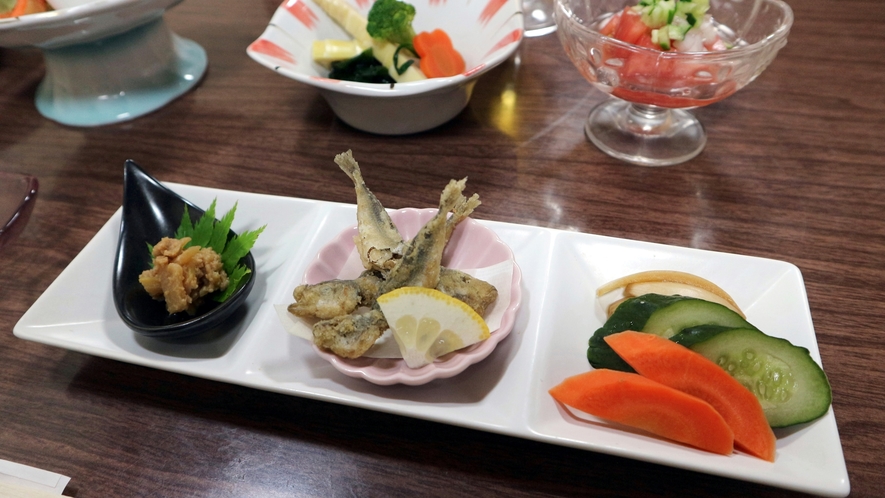 *【お食事/夕食一例】千葉の野菜や房総半島ならではの海の幸・山の幸をお召し上がりいただけます。