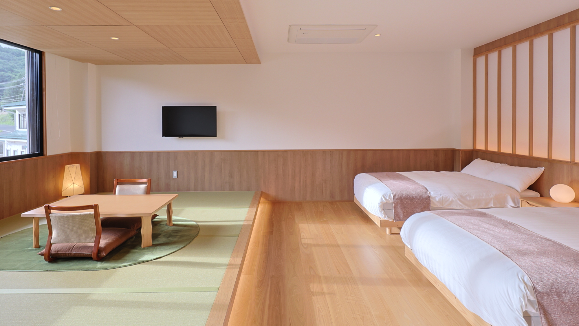 ■【半露天風呂付・和洋室】御嶽山眺望／55平米／～6名