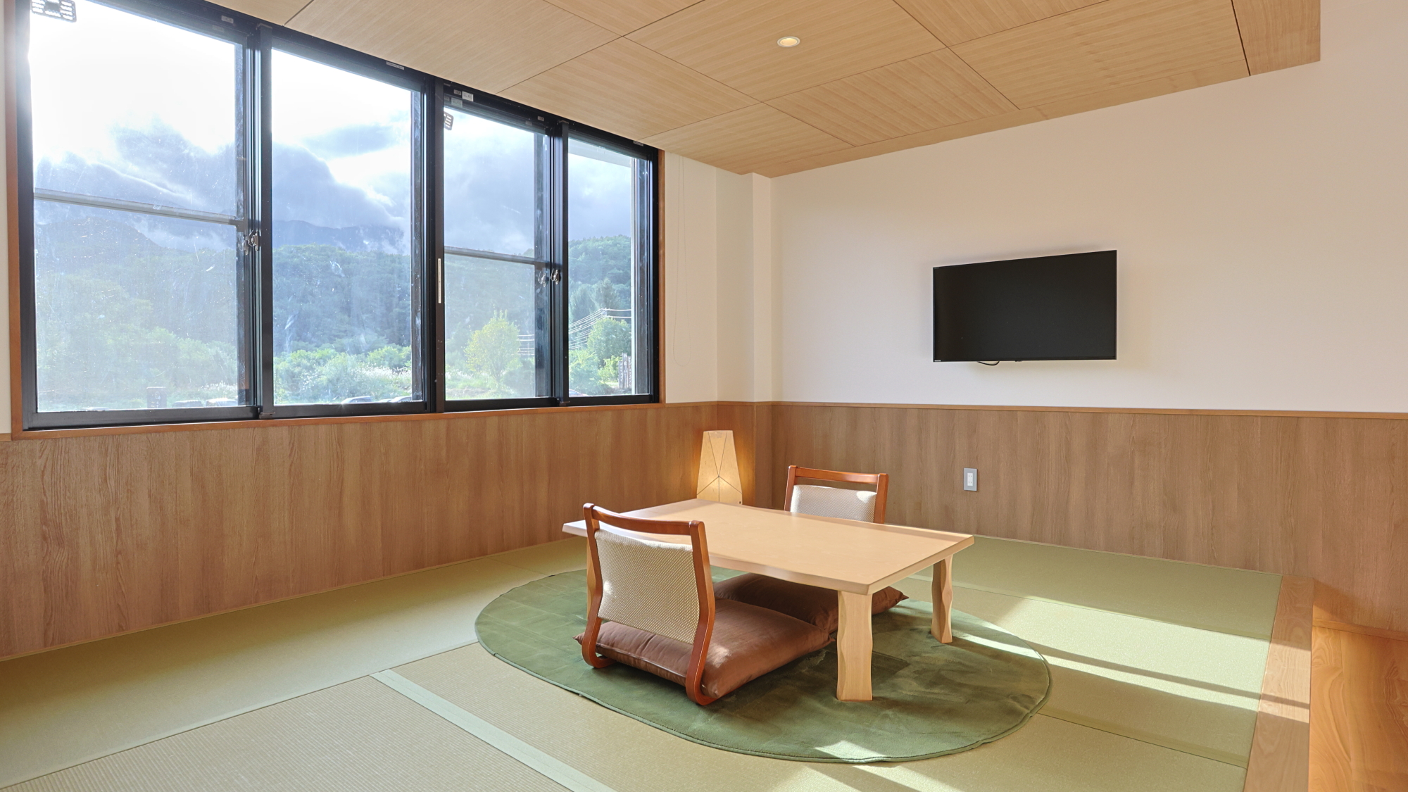 ■【半露天風呂付・和洋室】御嶽山眺望／55平米／～6名