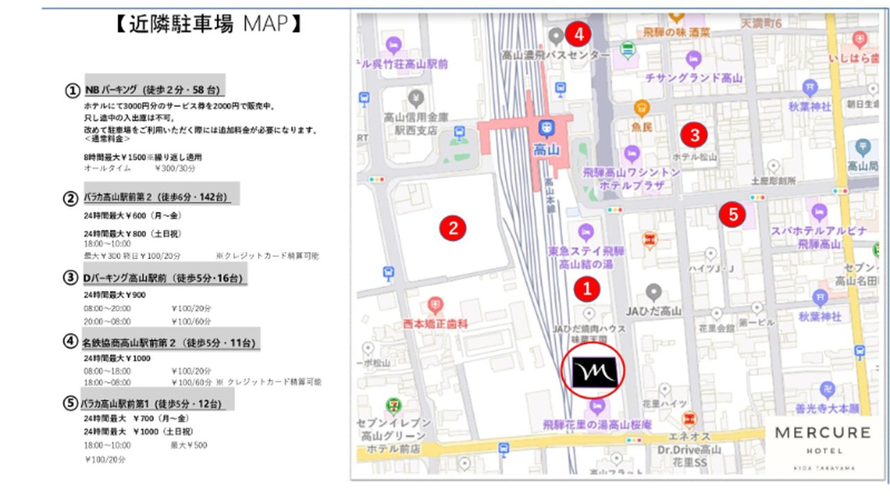 近隣コインパーキング情報