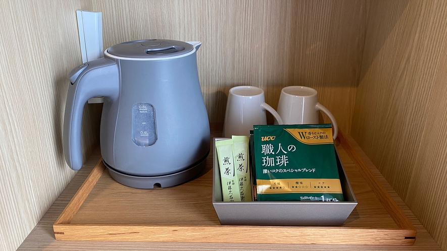 ＜客室＞ 電気ケトル/コーヒー・粉末茶/マグカップ