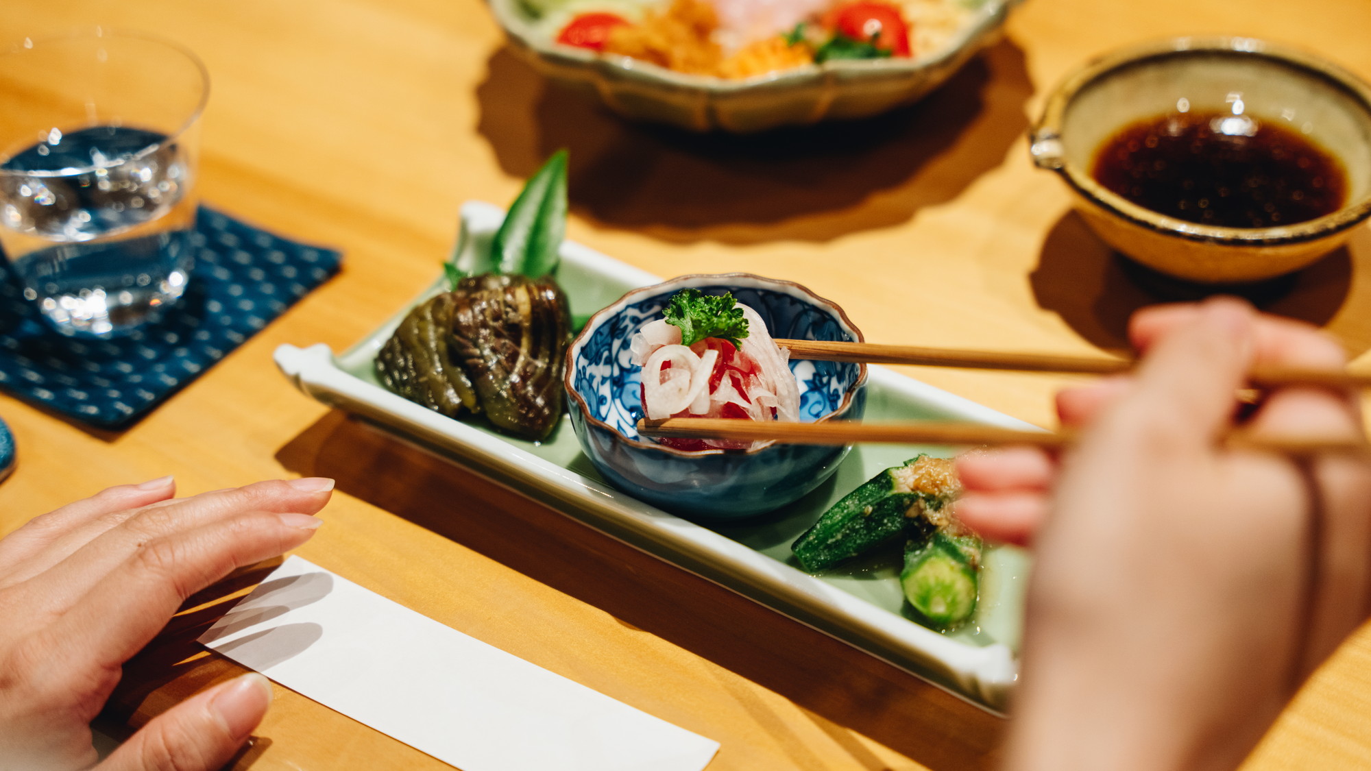 【夕食】八女の旬の食材を使い、一つ一つ丁寧に仕上げていきます