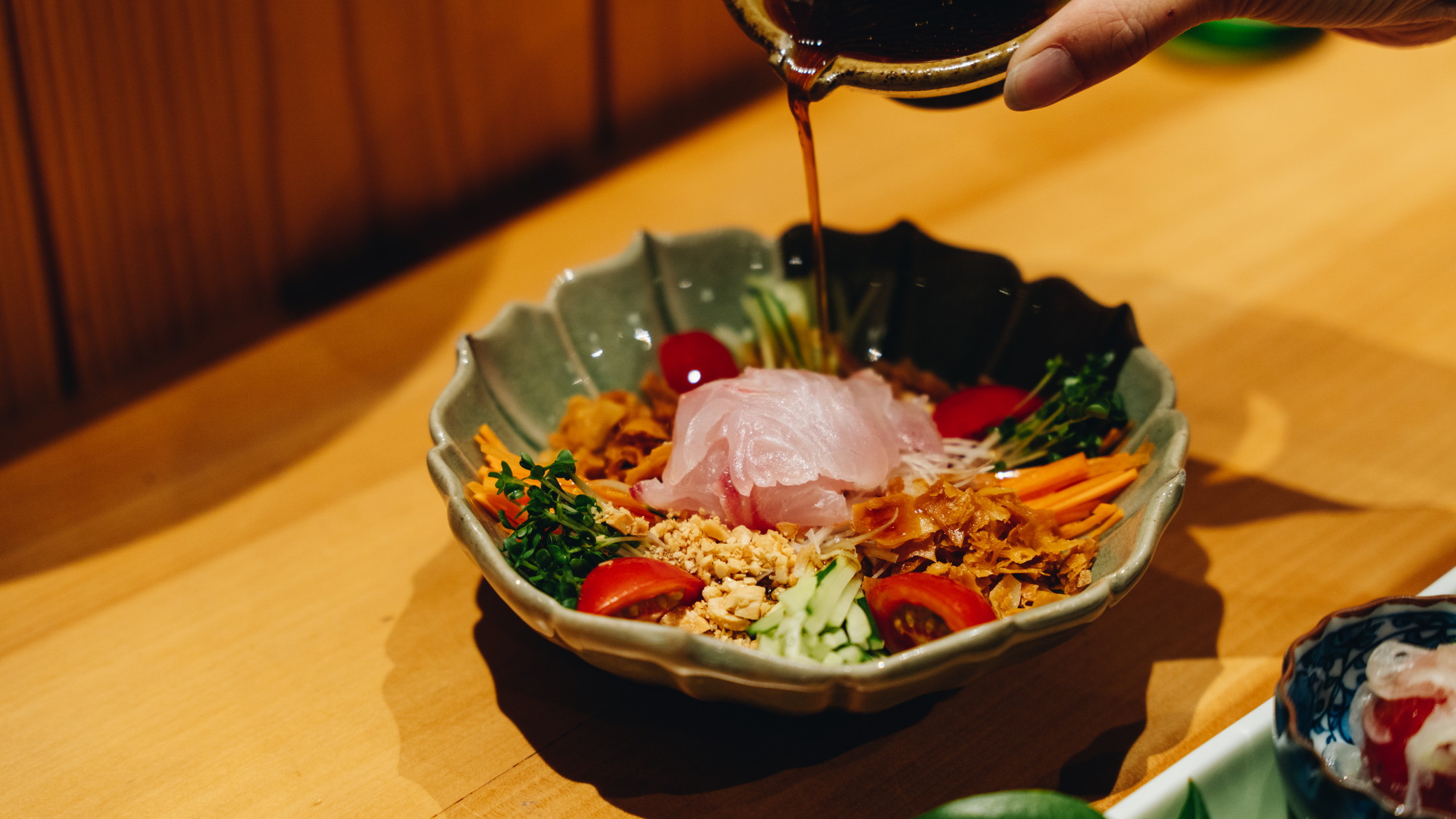 【夕食】八女の旬の食材を使い、一つ一つ丁寧に仕上げていきます