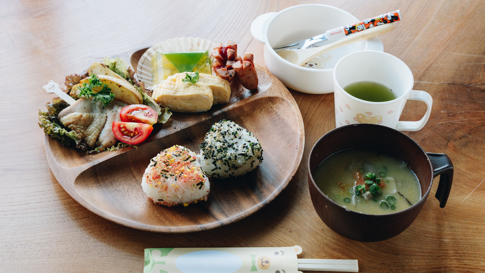 【朝食】福岡、八女地域の食材を豊富に使用（お子様用）