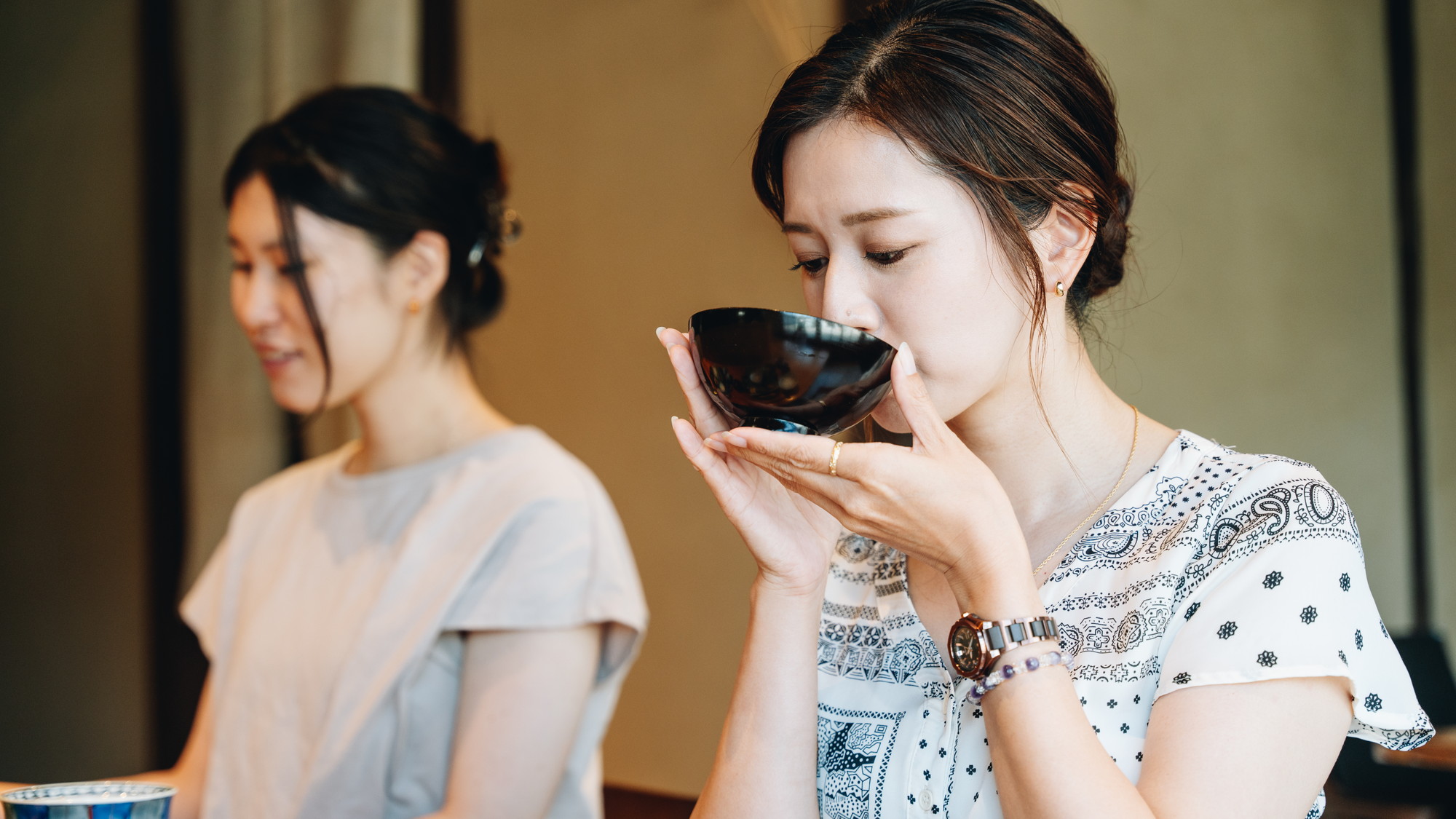 【朝食】ひと口すすると身も心もあたたまる八女の手作り味噌のお汁物