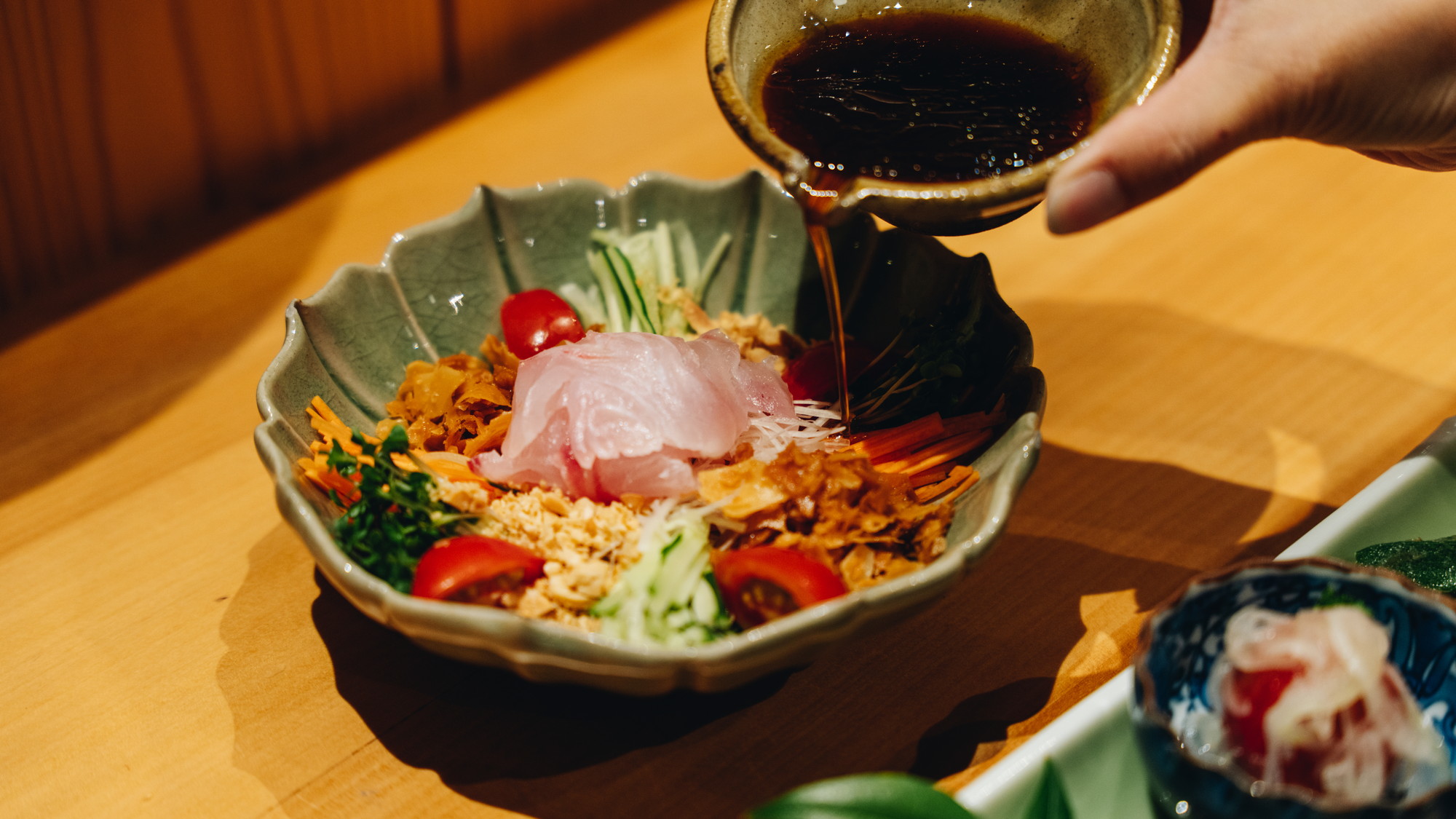 【夕食】八女の旬の食材を使い、一つ一つ丁寧に仕上げていきます