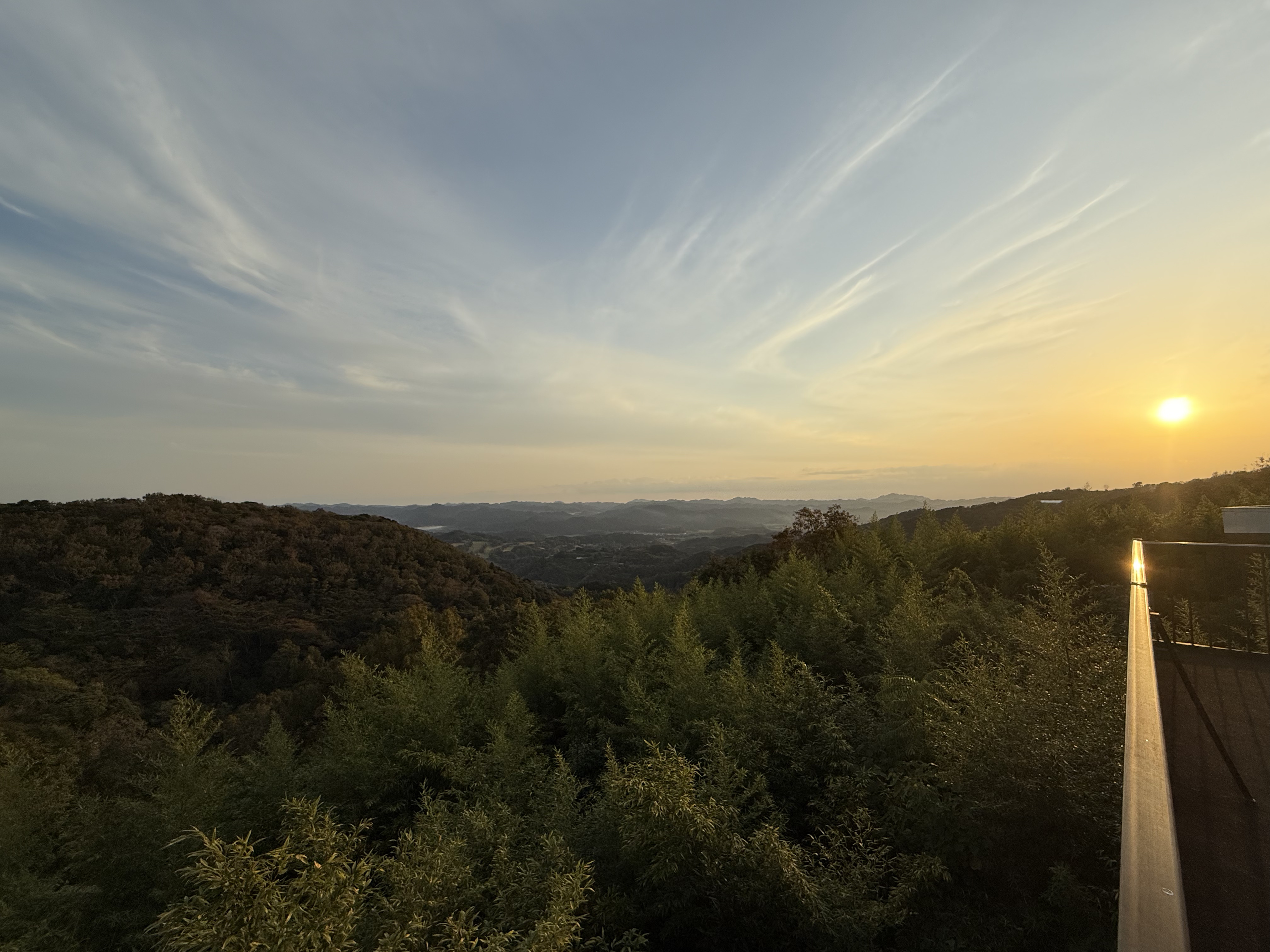 ベランダからの夕景