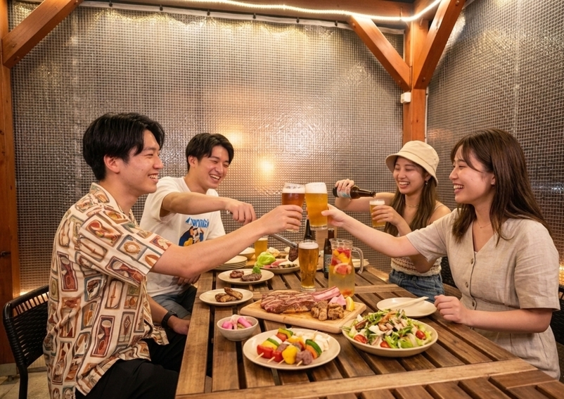 学生限定　夕食BBQグランピングプラン【1泊夕食付】