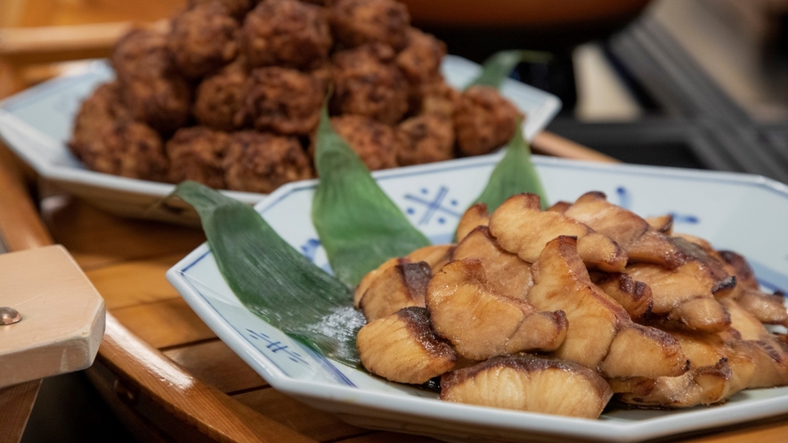 県産アブラツノザメ蒲焼（バイキング料理一例）