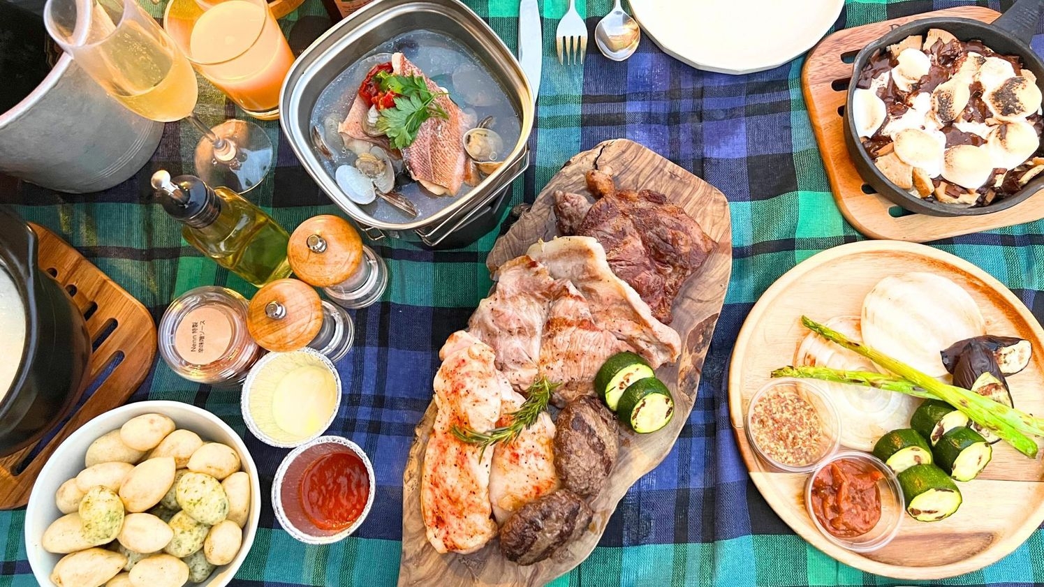 ＜一泊二食付基本プラン＞那須高原でグランピング！！豪華なBBQを満喫！！