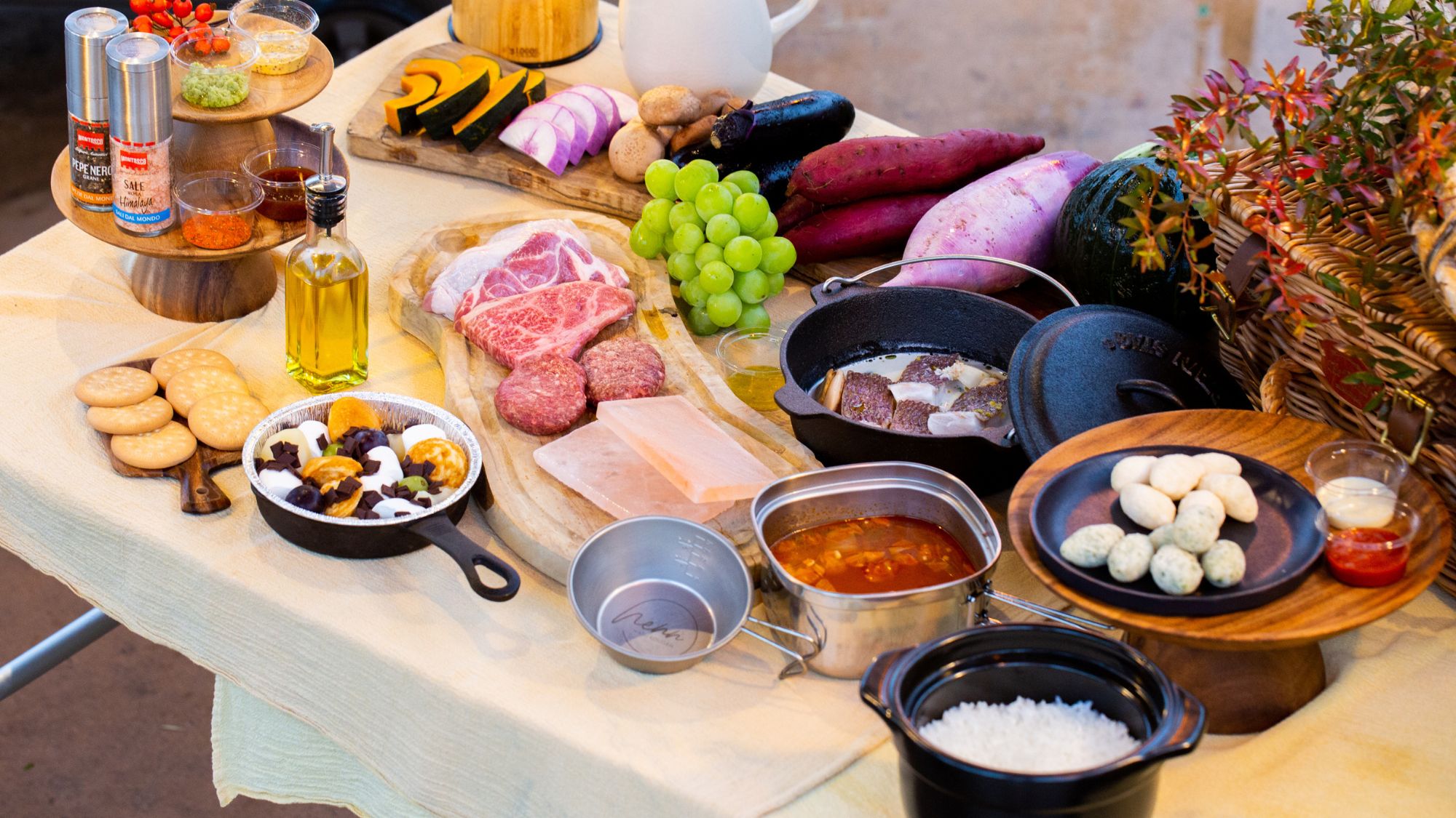 那須の地元食材を使用したシェフ渾身のメニュー