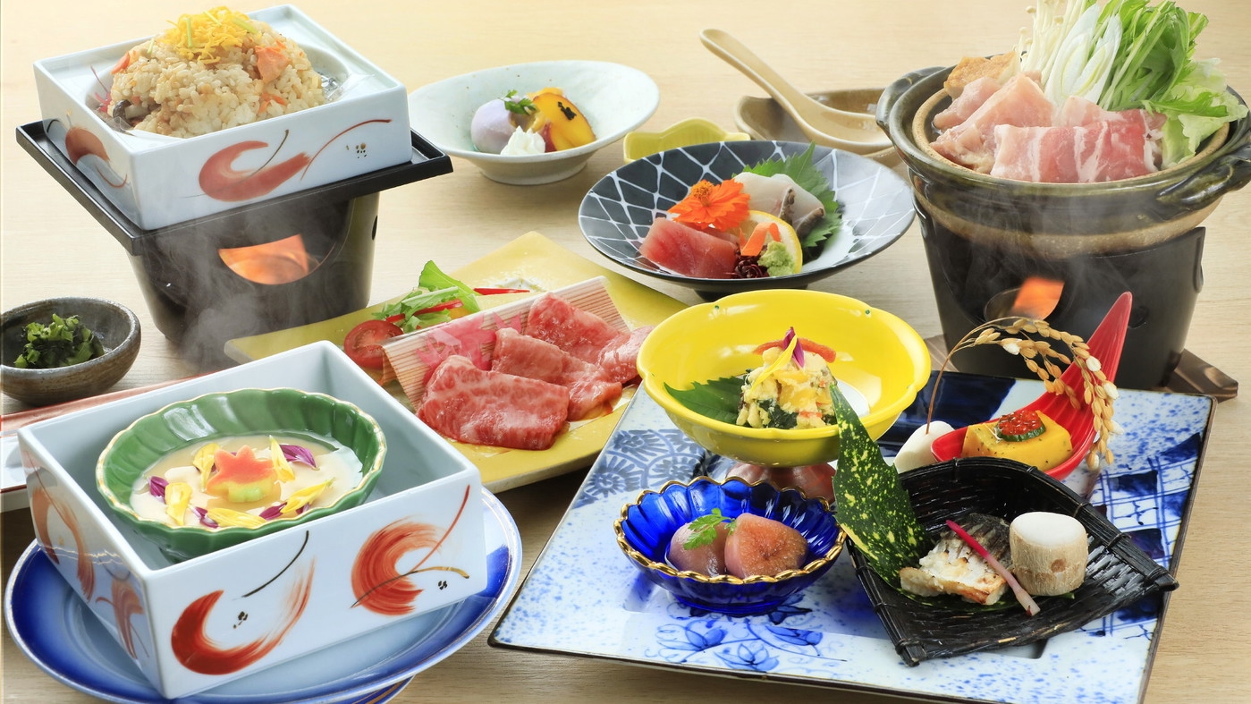 【基本会席】和牛カルビ鉄板焼と郷土料理を満喫。津和野の恵みを愉しむ基本会席★