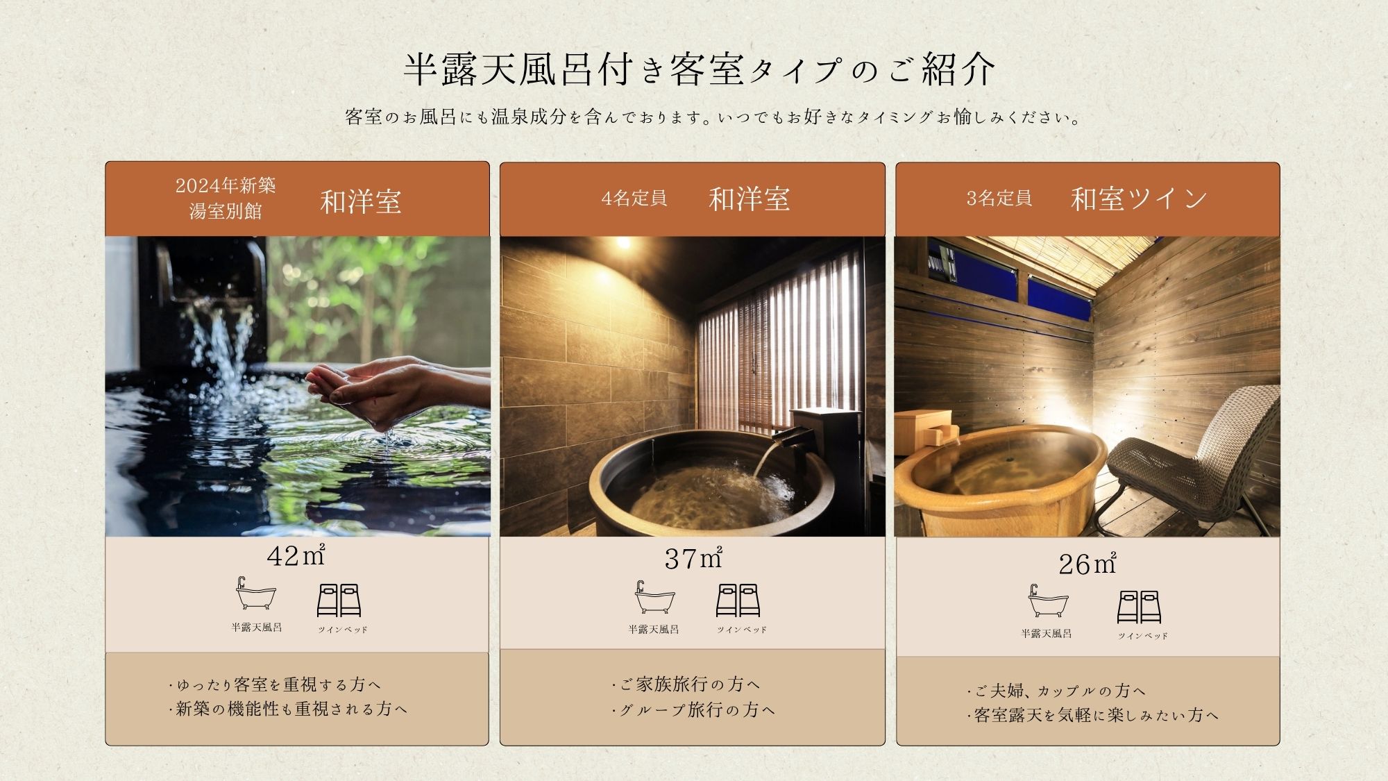 半露天風呂付き客室のご紹介
