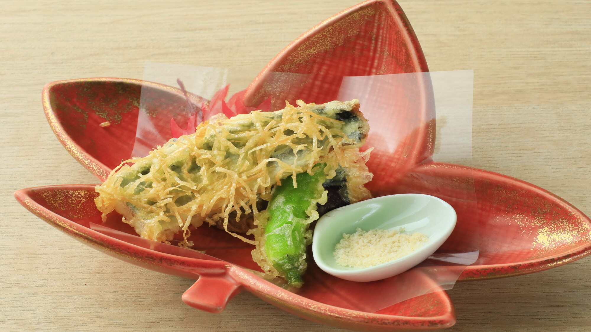 【ご夕食】極会席一品＜季節野菜の天婦羅＞（一例）