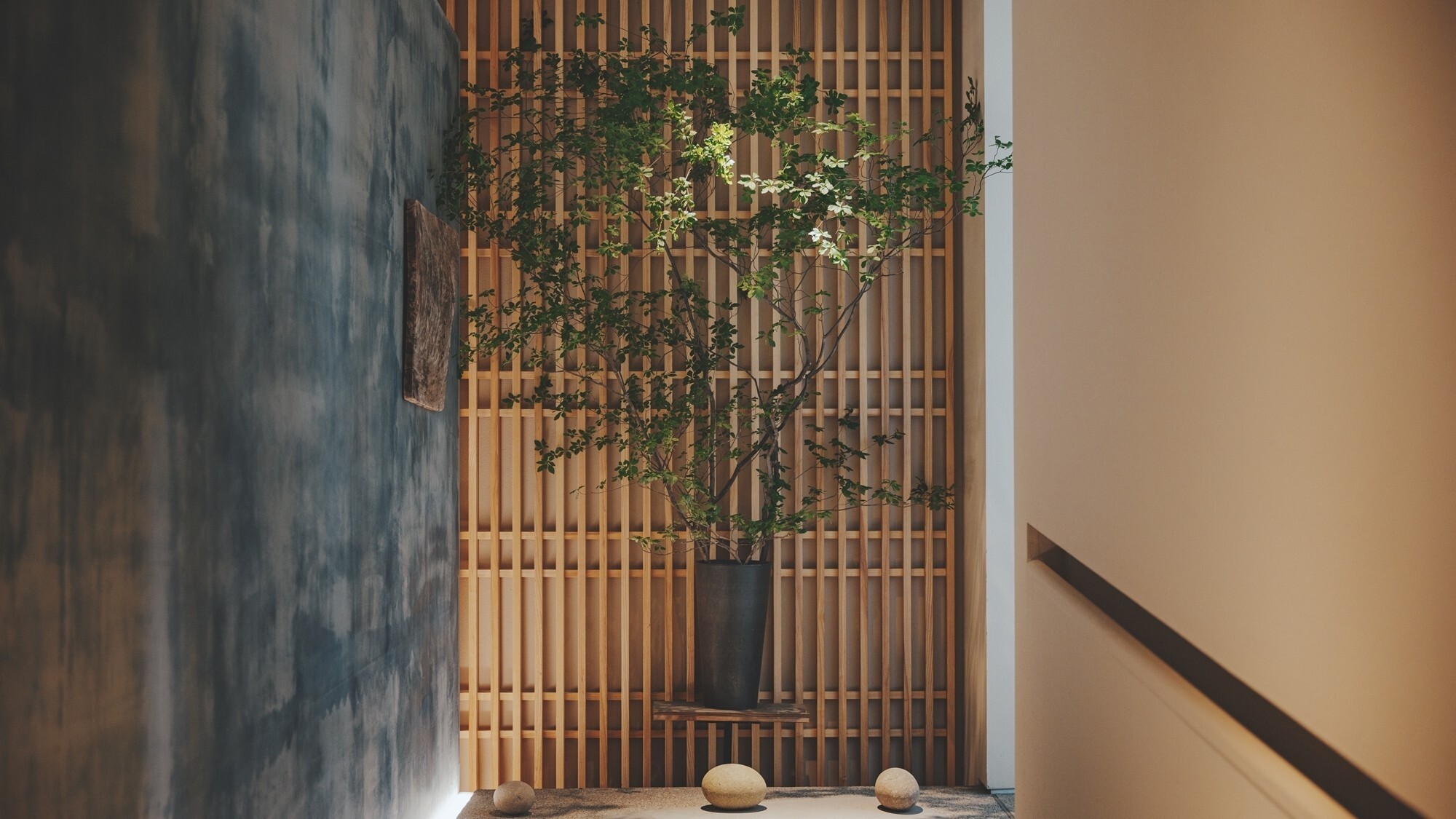 [館内装飾]「素」を感じる館内の装飾をご満喫ください。