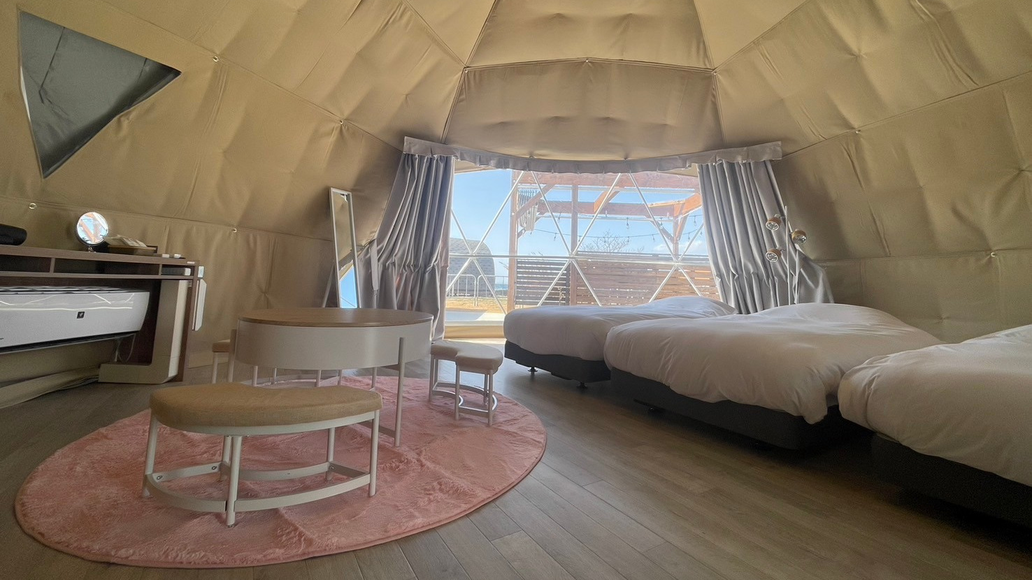 【客室】グランピングドーム28平米／3ベッド