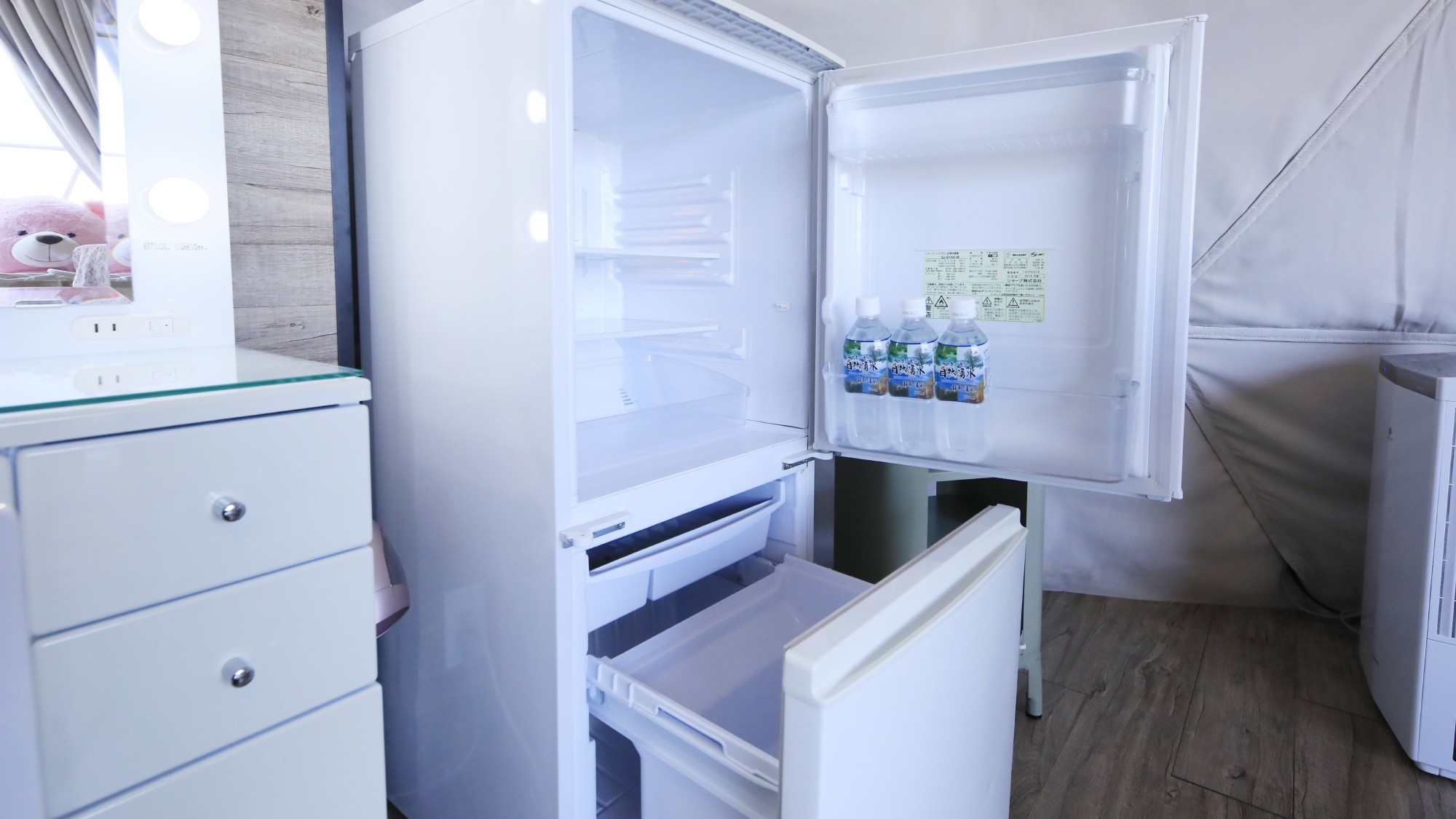 ◆設備・備品　冷蔵庫にはミネラルウォーターをご用意しております。