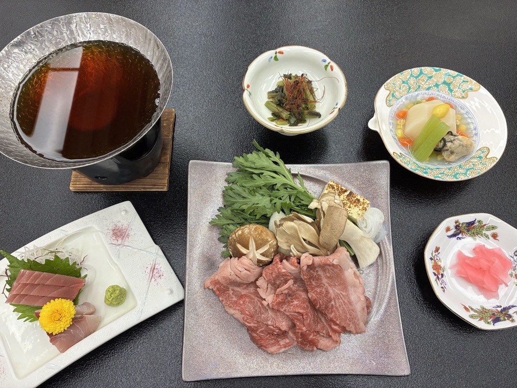 【2食付き】肉好きさん必見！仙台牛すき煮御膳と大浴場（サウナ付き）でリフレッシュ♪