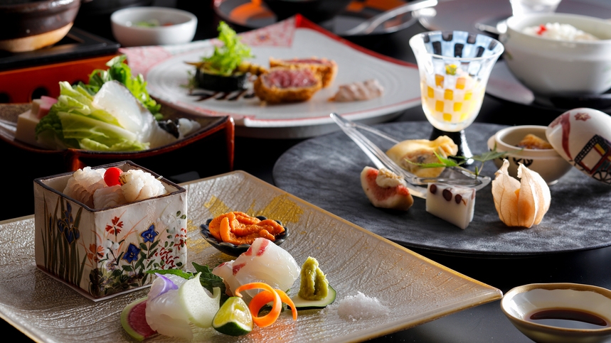 【特別期間限定】京都御食国懐石ディナー（二食付・特撰/グループホテルで夕食/送迎有）