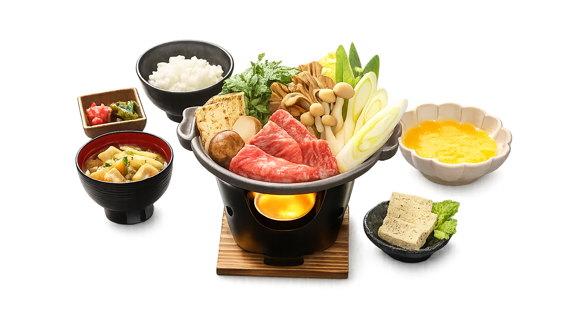 飛騨牛サーロインのすき焼き